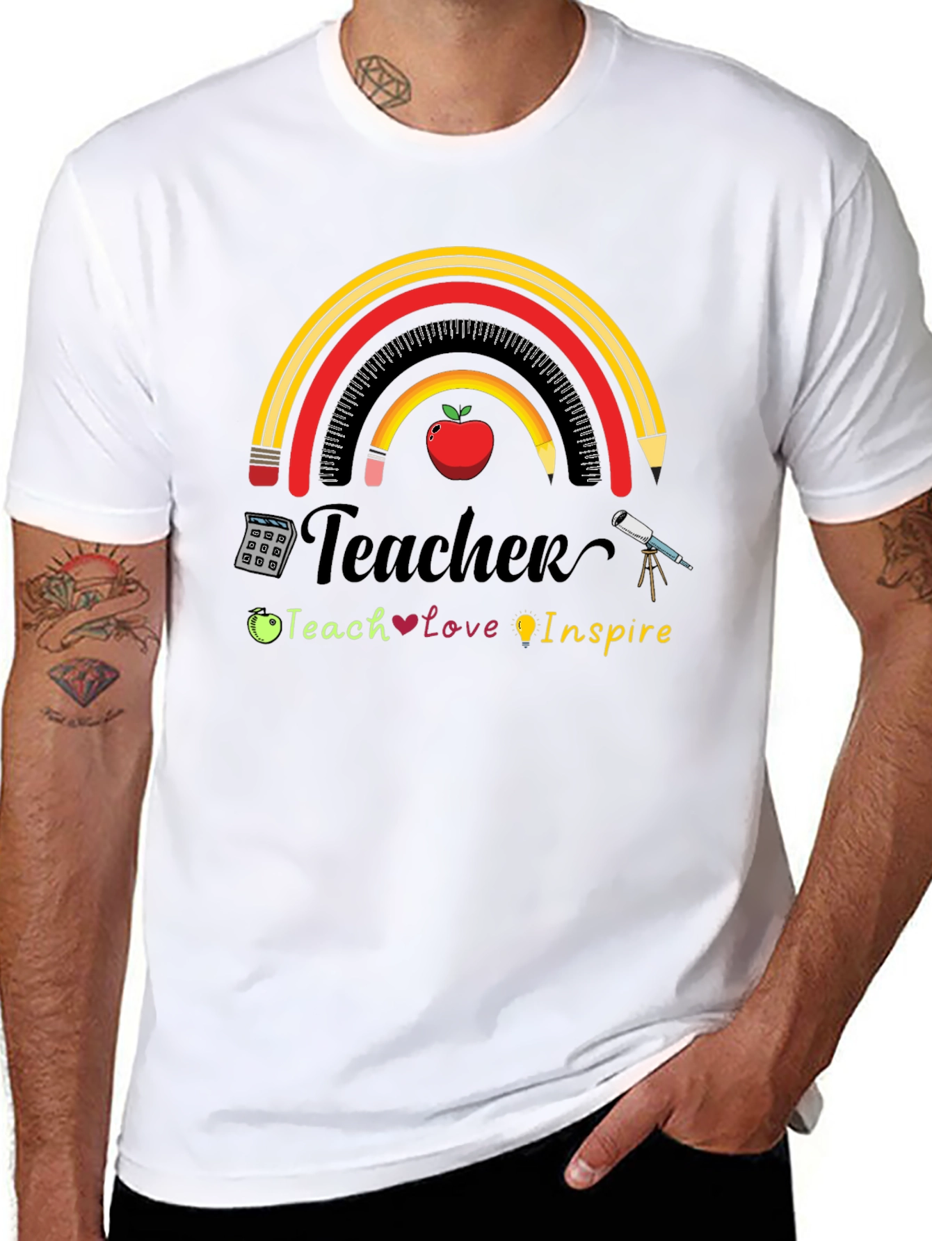 Teacher Rainbow Graphic T-Shirt