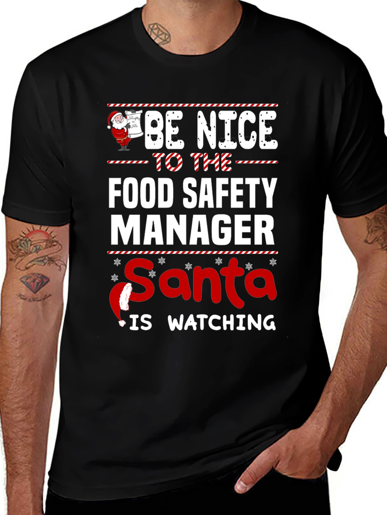 Food Safety Manager Santa T-Shirt