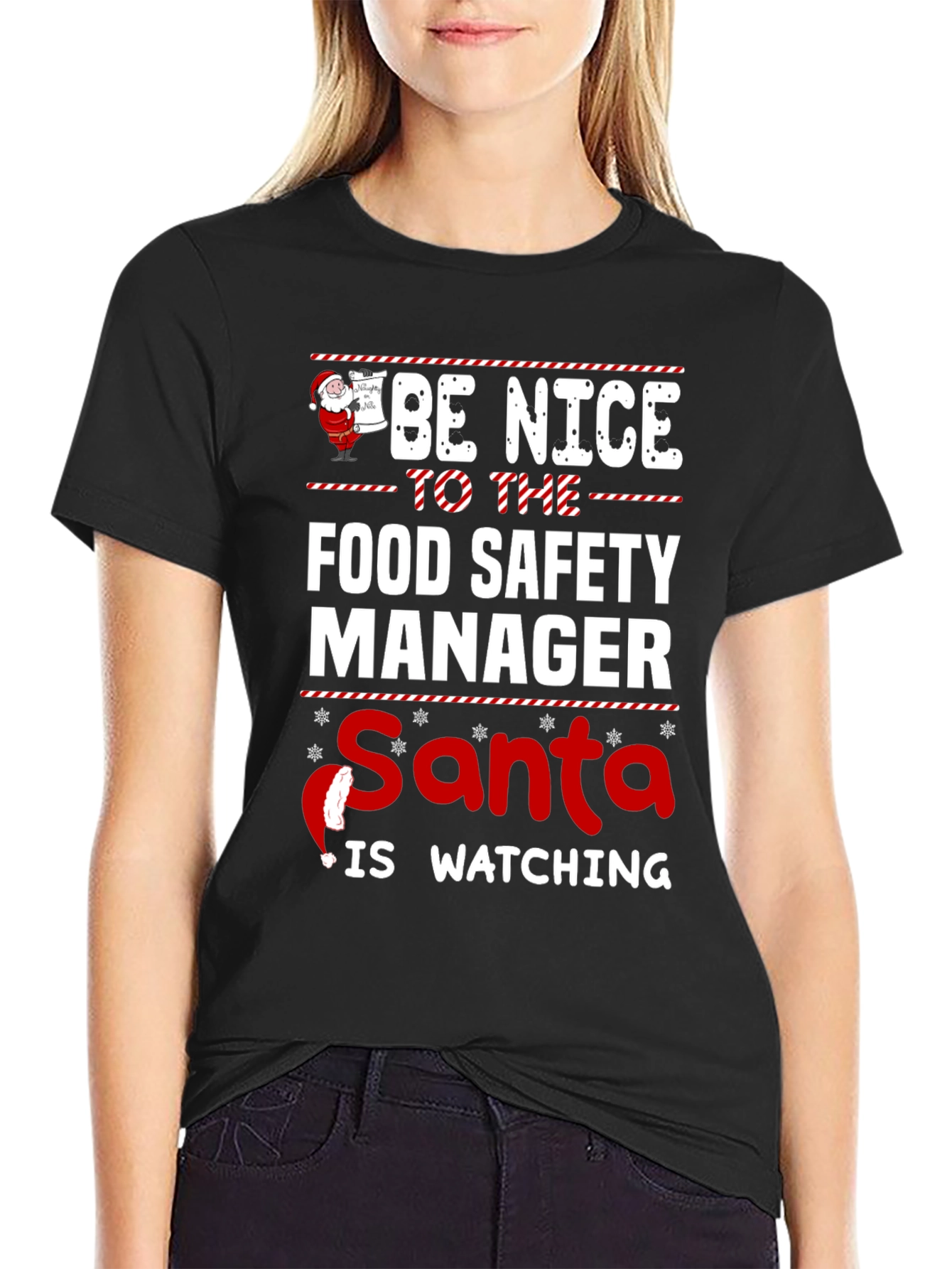 Food Safety Manager Santa T-Shirt