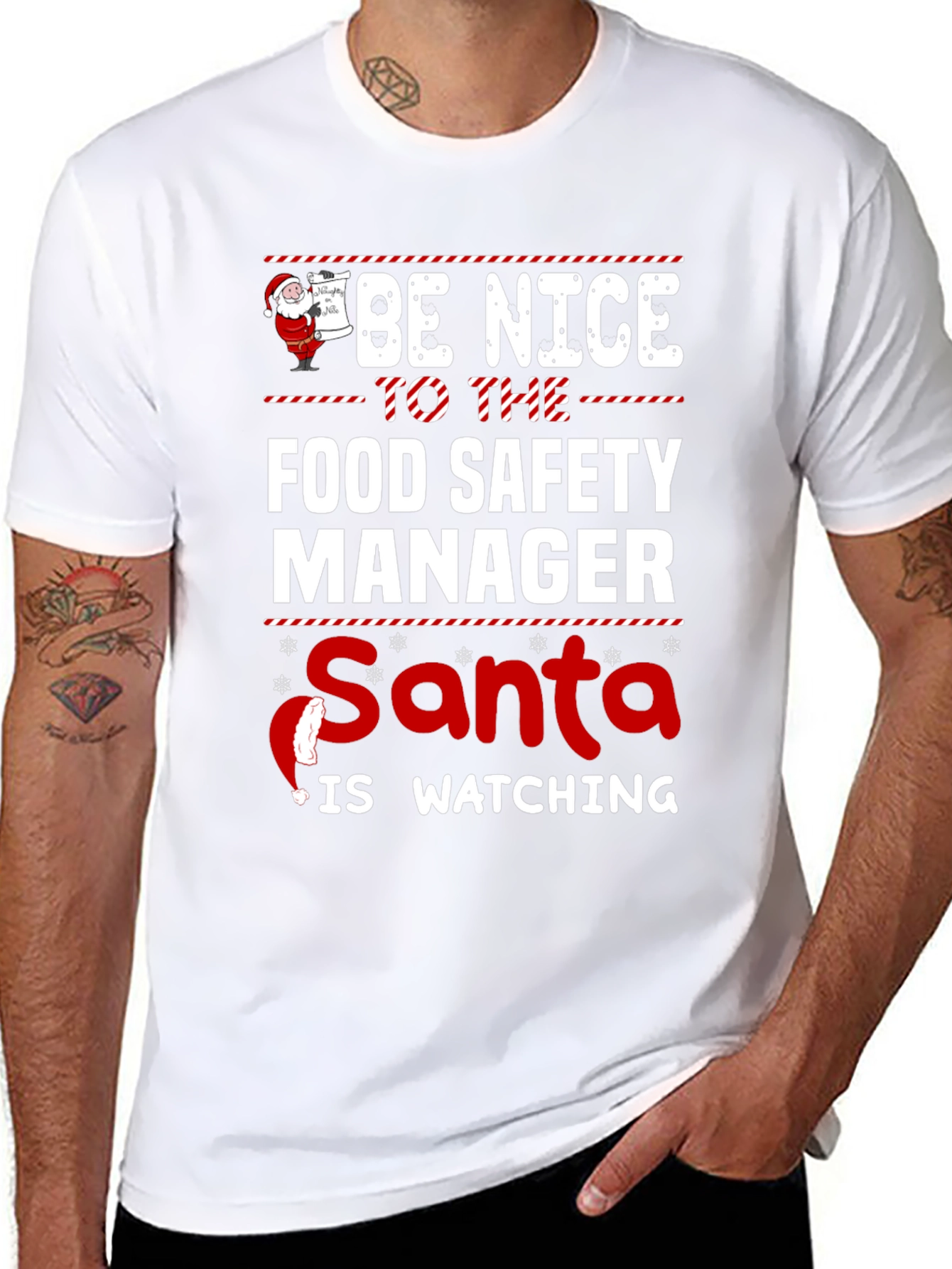 Food Safety Manager Santa T-Shirt