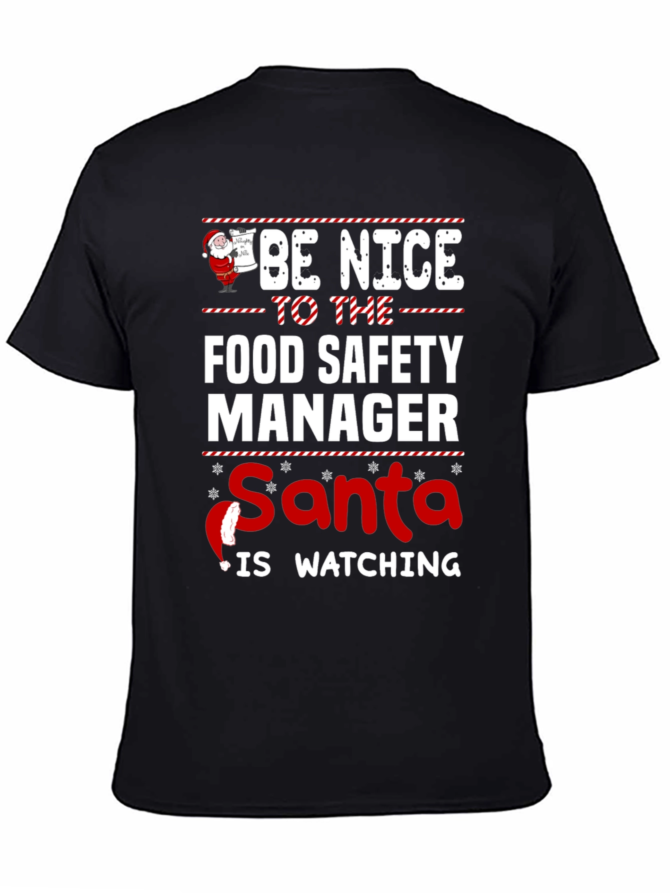 Food Safety Manager Santa T-Shirt
