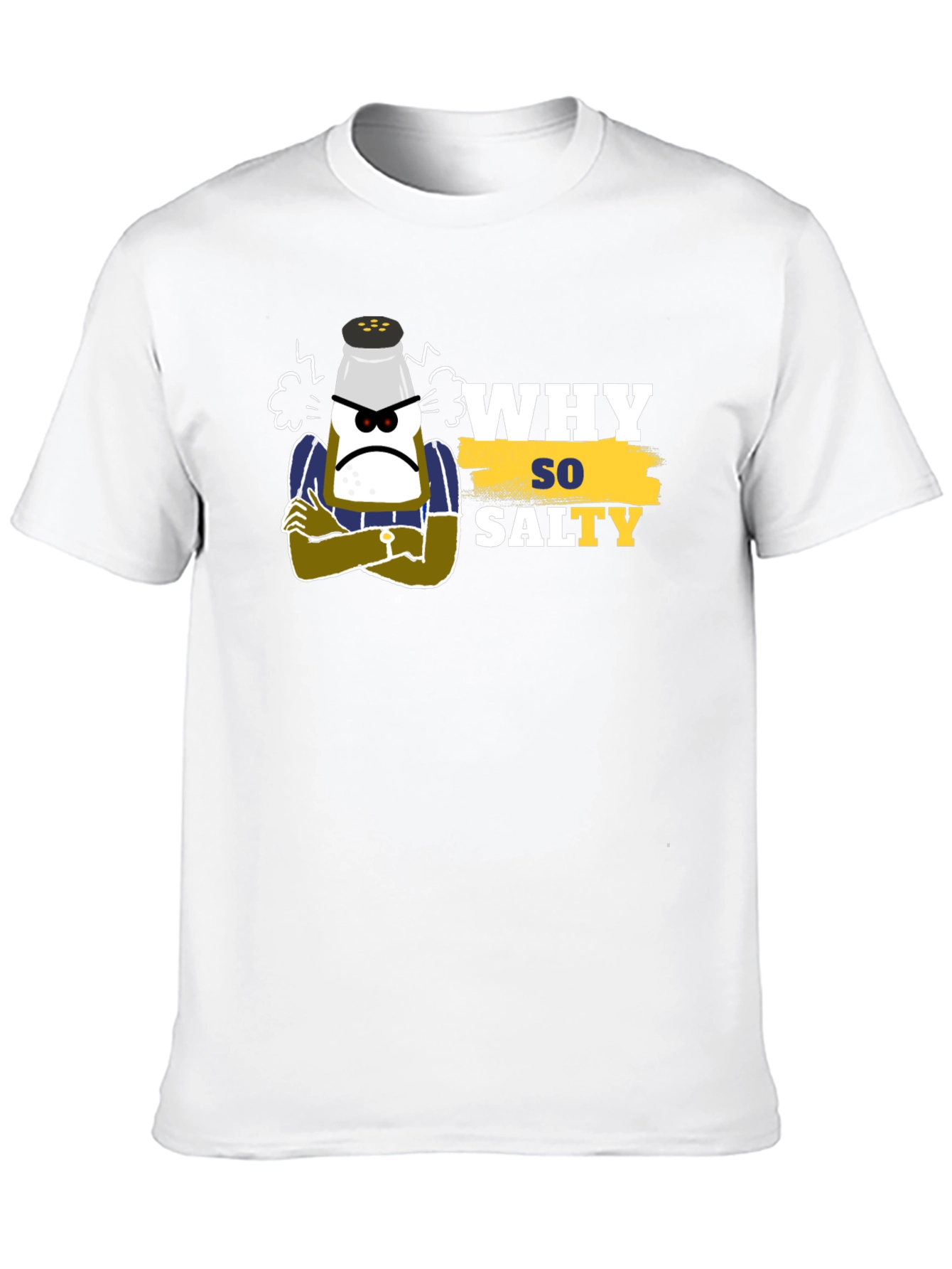 Why So Salty Black T-Shirt - Funny Graphic Tee