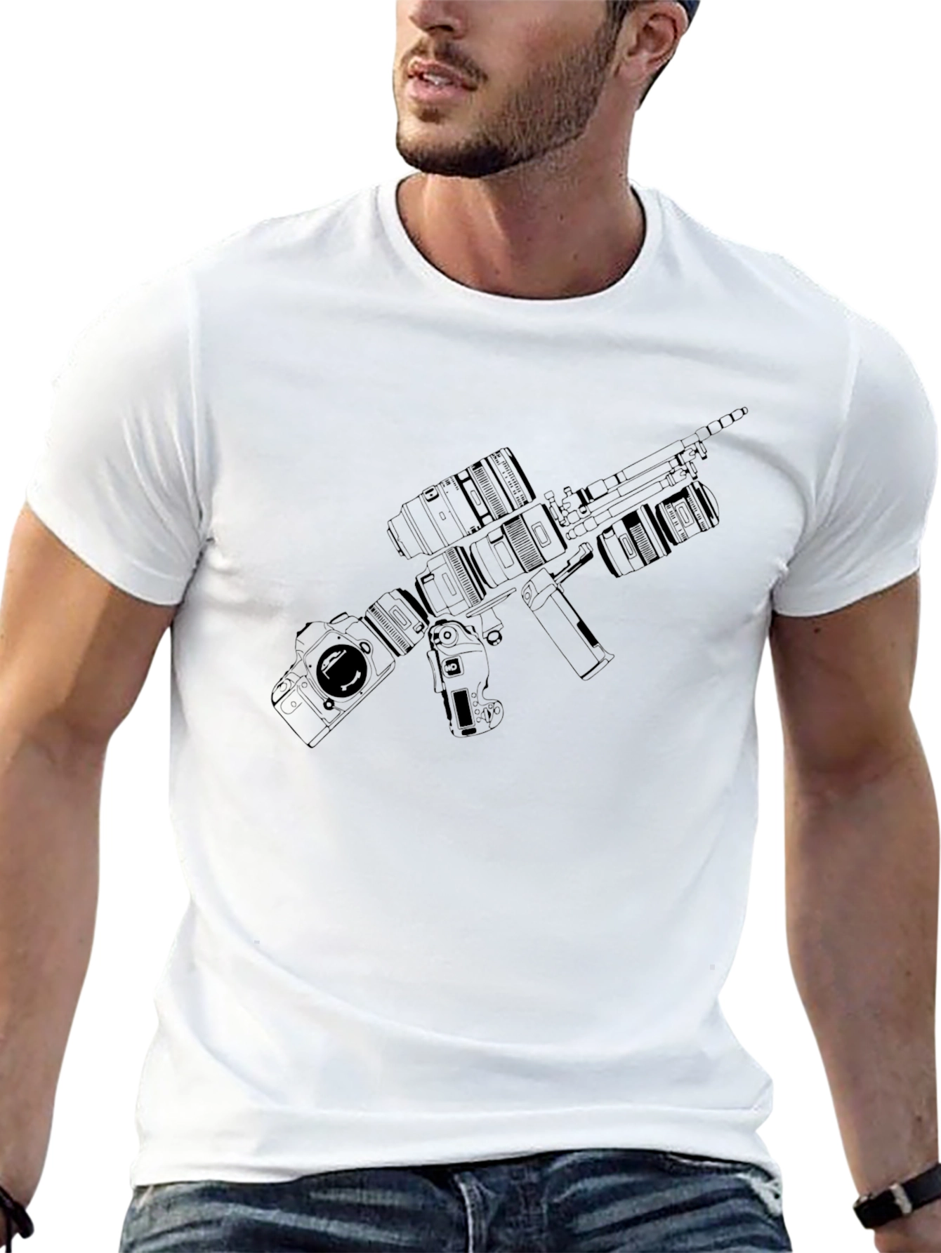 Camera Gun T-Shirt - Photography Lover Tee