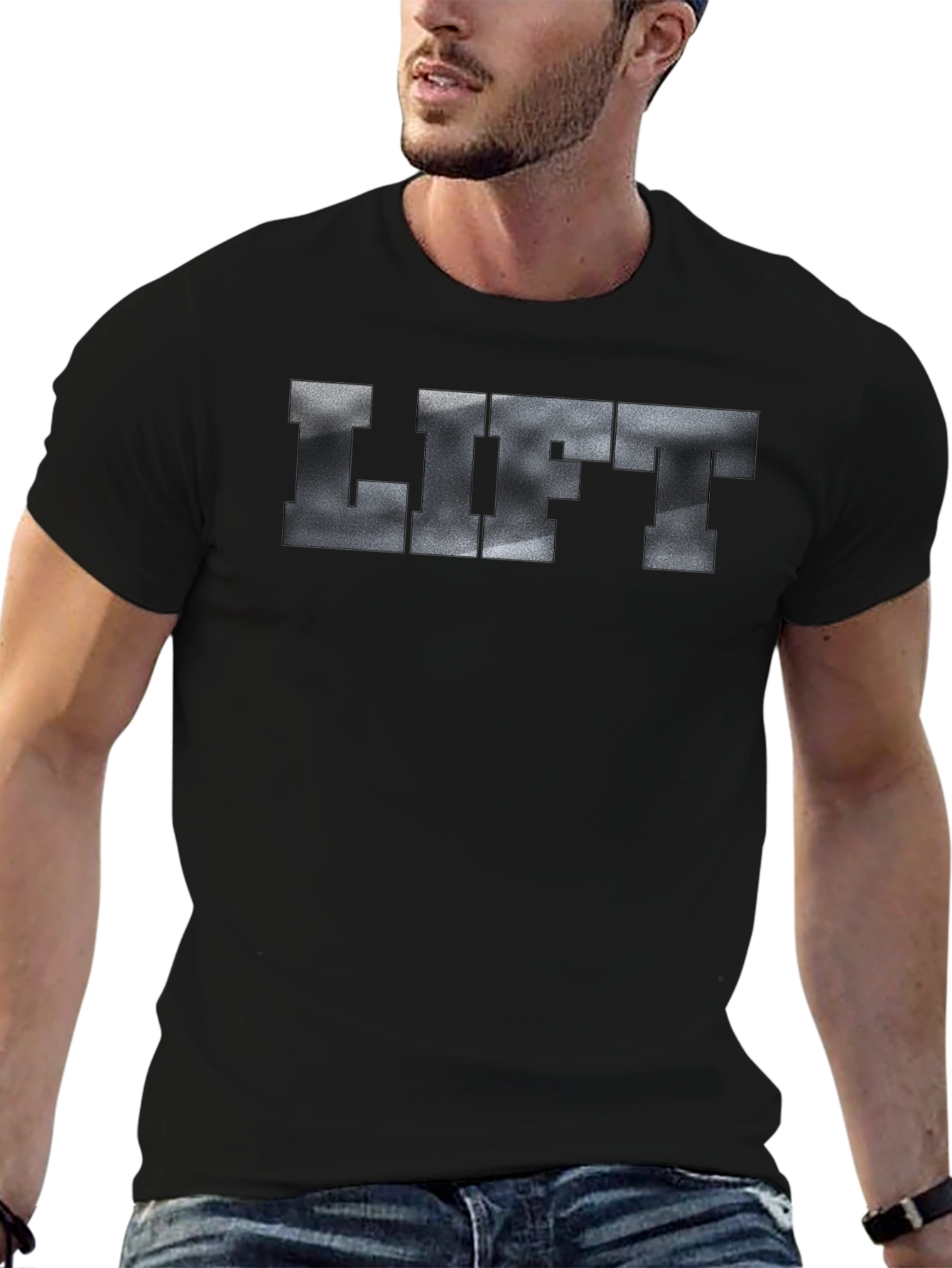 Mens Black Lift T-Shirt - Gym Workout Apparel