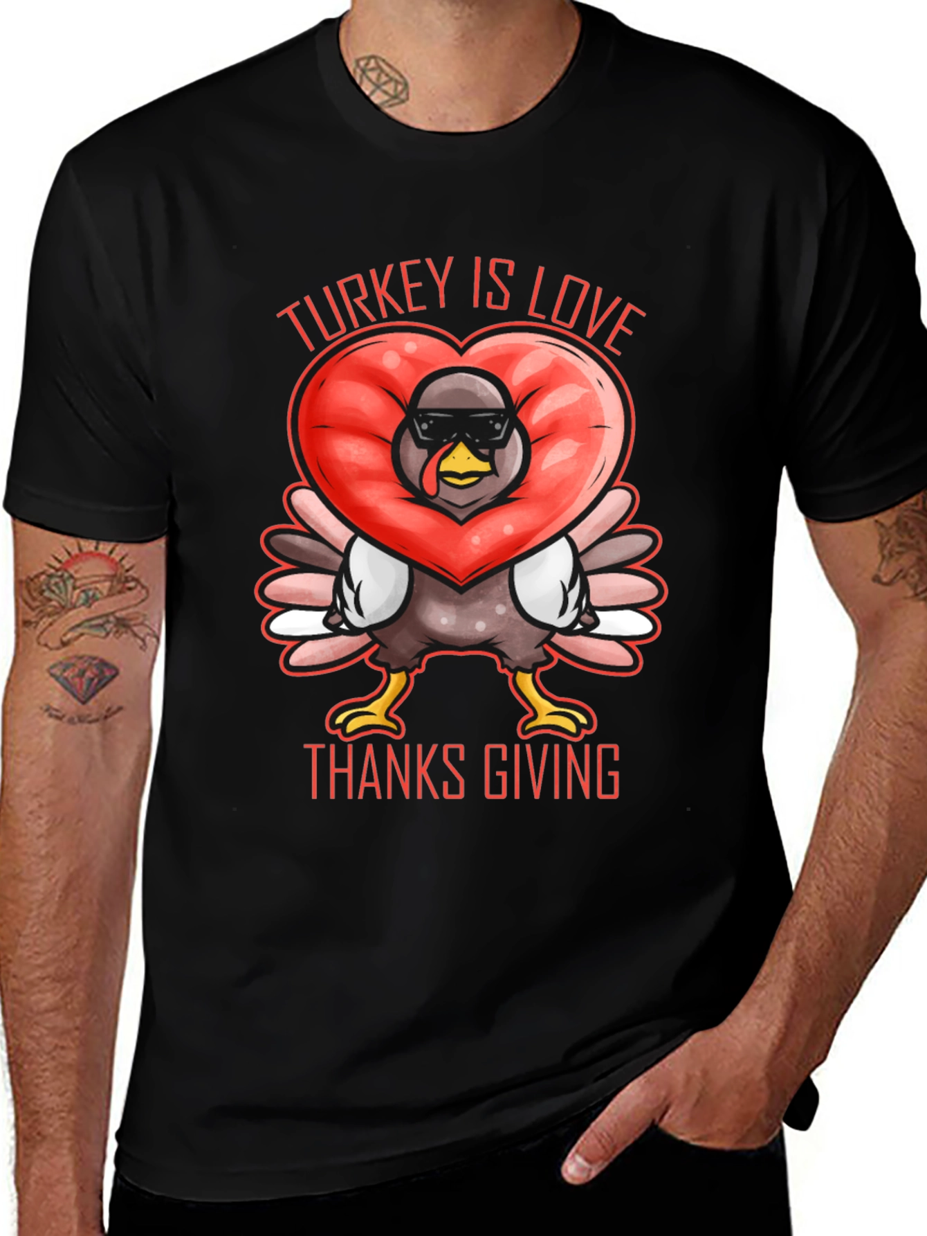 Turkey Is Love Thanksgiving T-Shirt