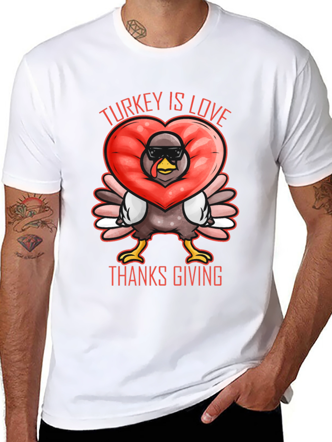 Turkey Is Love Thanksgiving T-Shirt