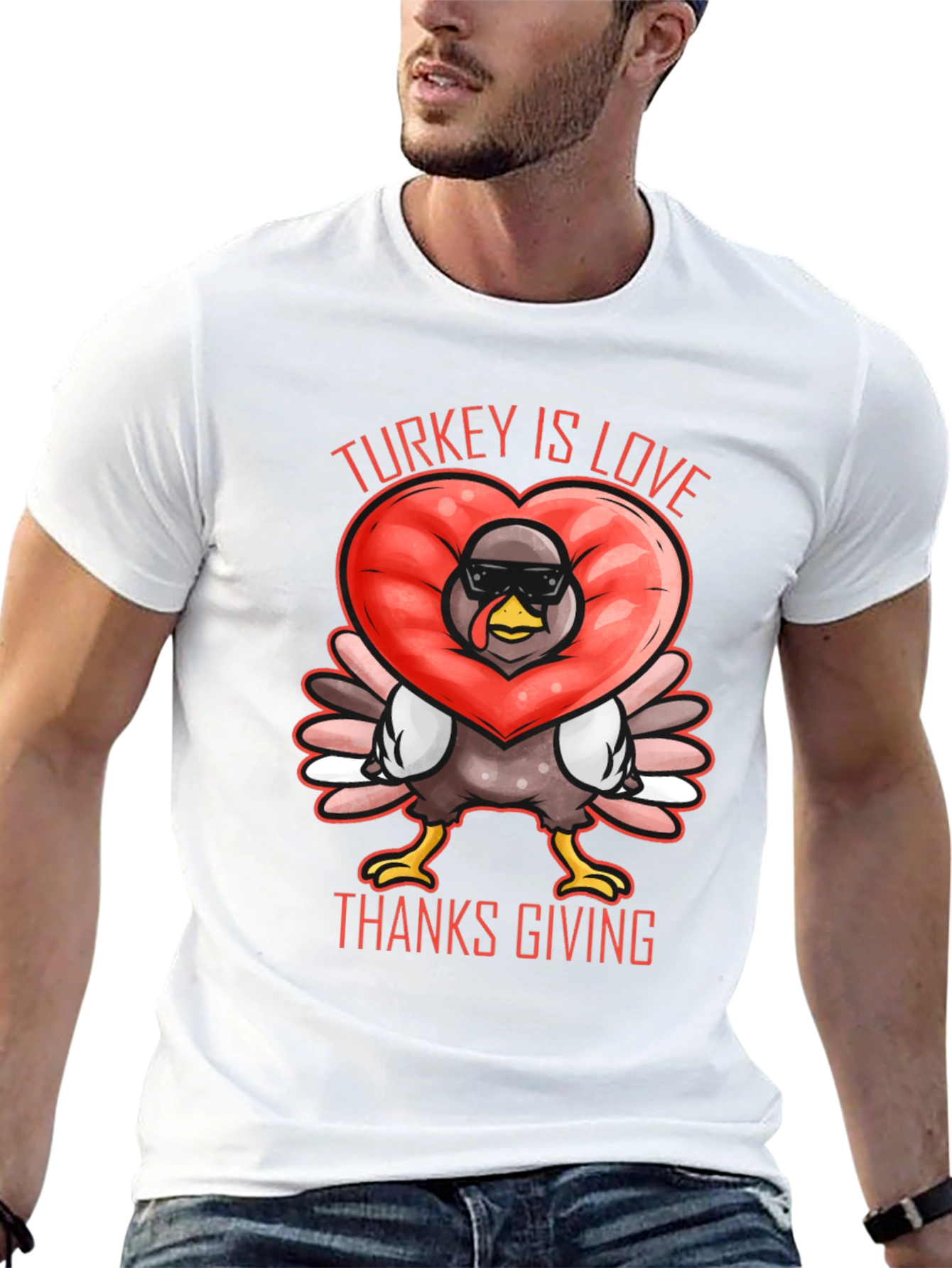 Turkey Is Love Thanksgiving T-Shirt