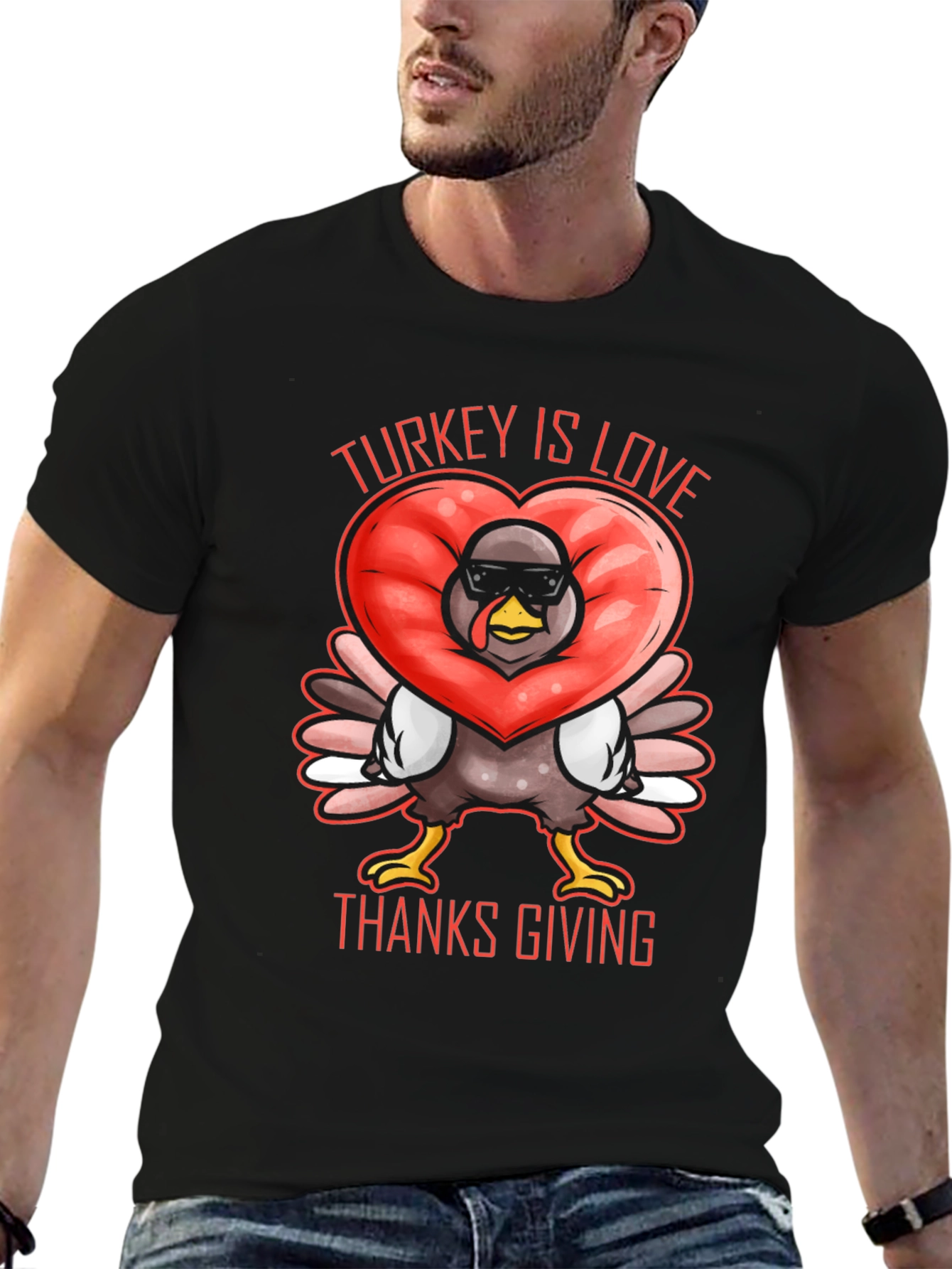 Turkey Is Love Thanksgiving T-Shirt