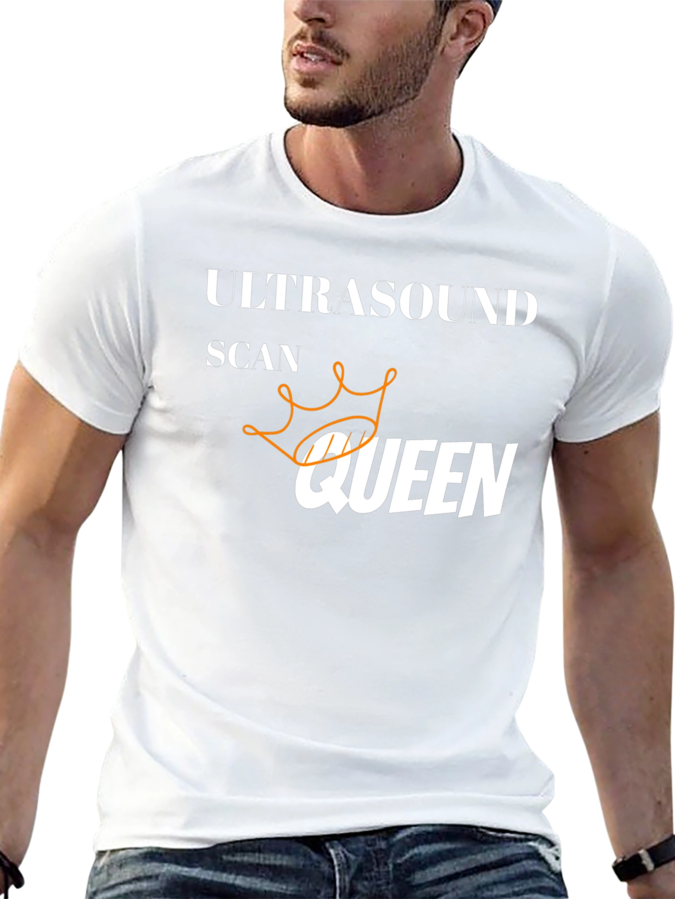 Ultrasound Scan Queen T-Shirt - Black