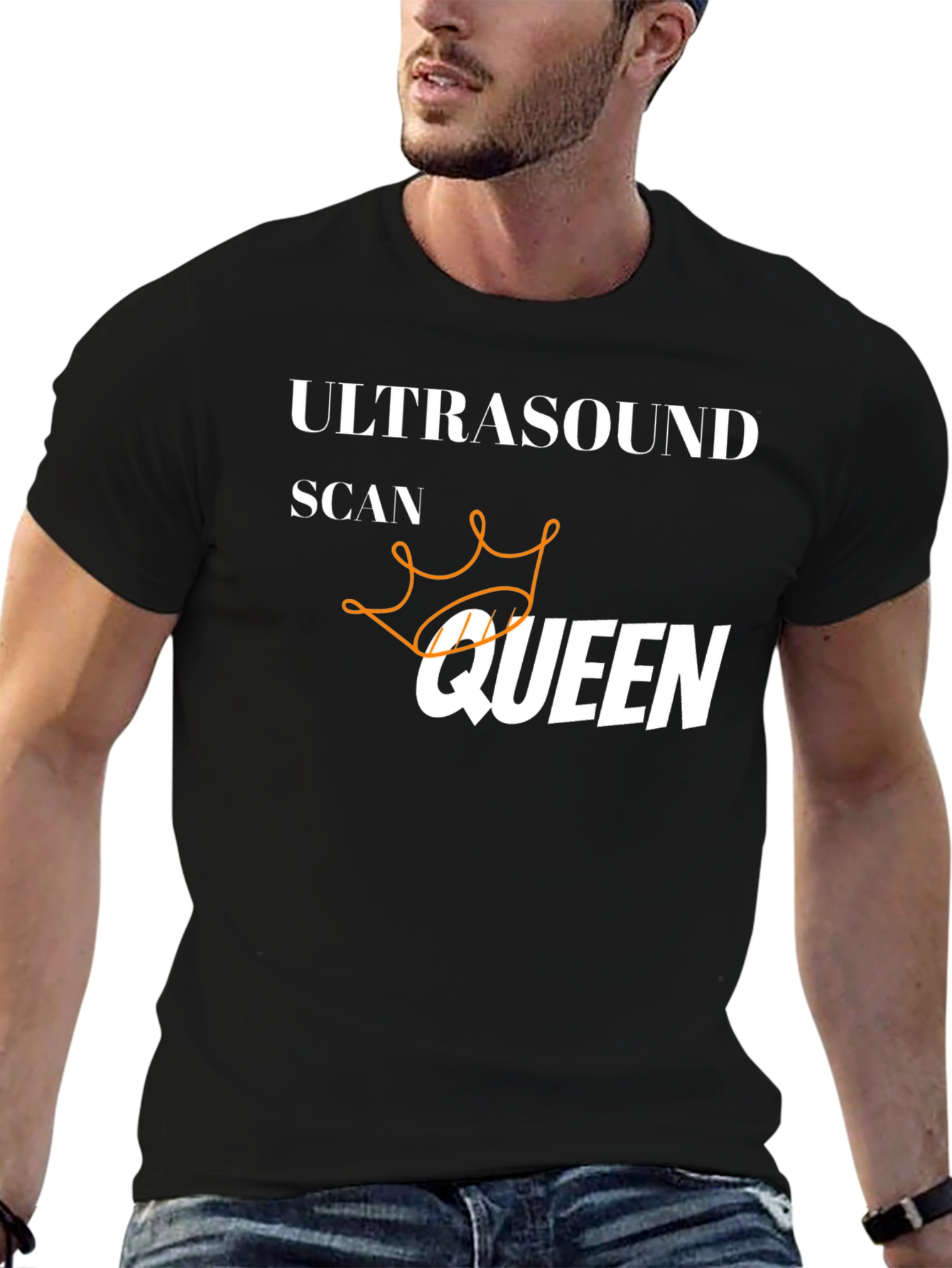 Ultrasound Scan Queen T-Shirt - Black