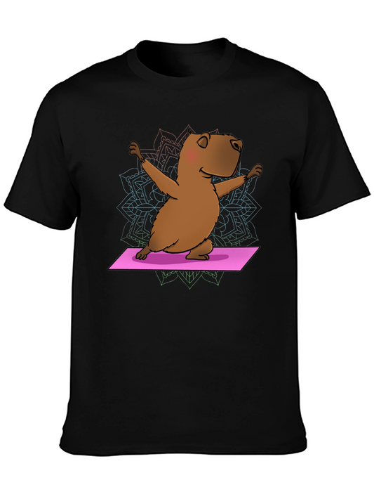 Yoga Capybara T-Shirt - Funny Meditation Tee