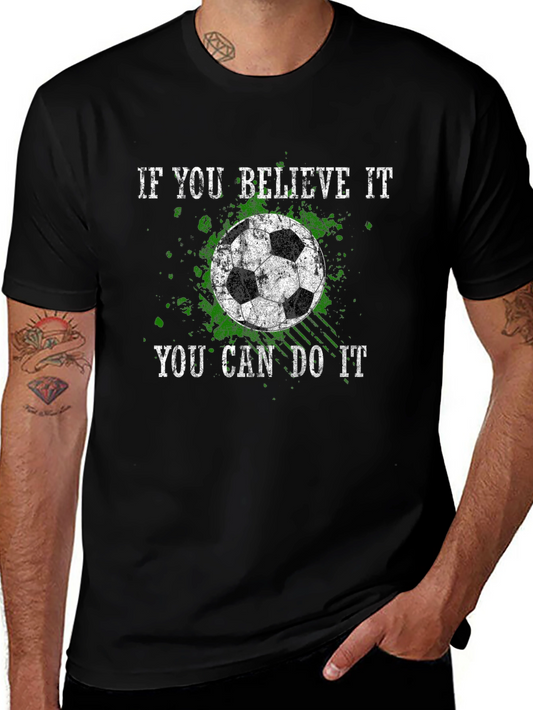 Believe It Soccer Graphic Tee - Black