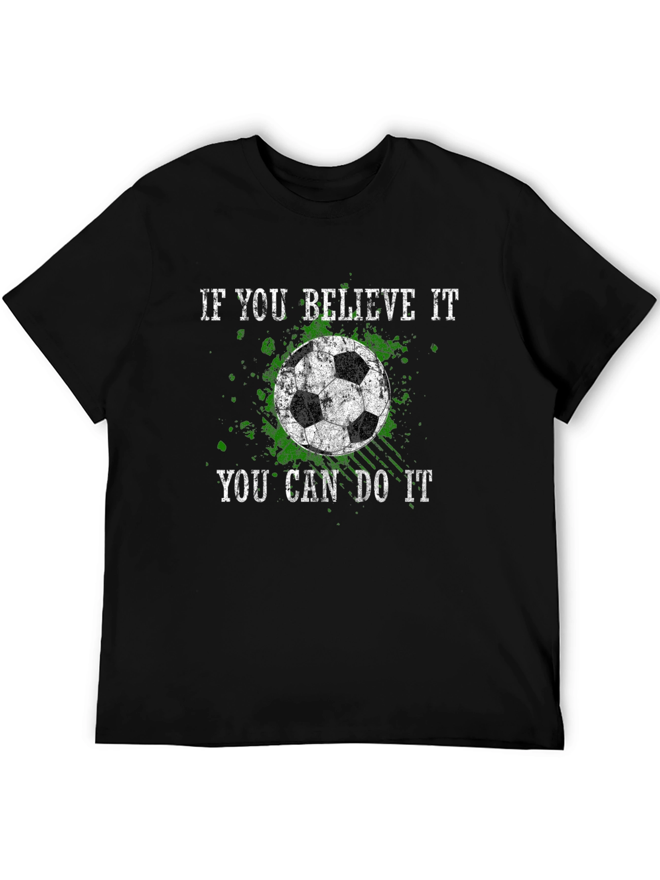 Believe It Soccer Graphic Tee - Black