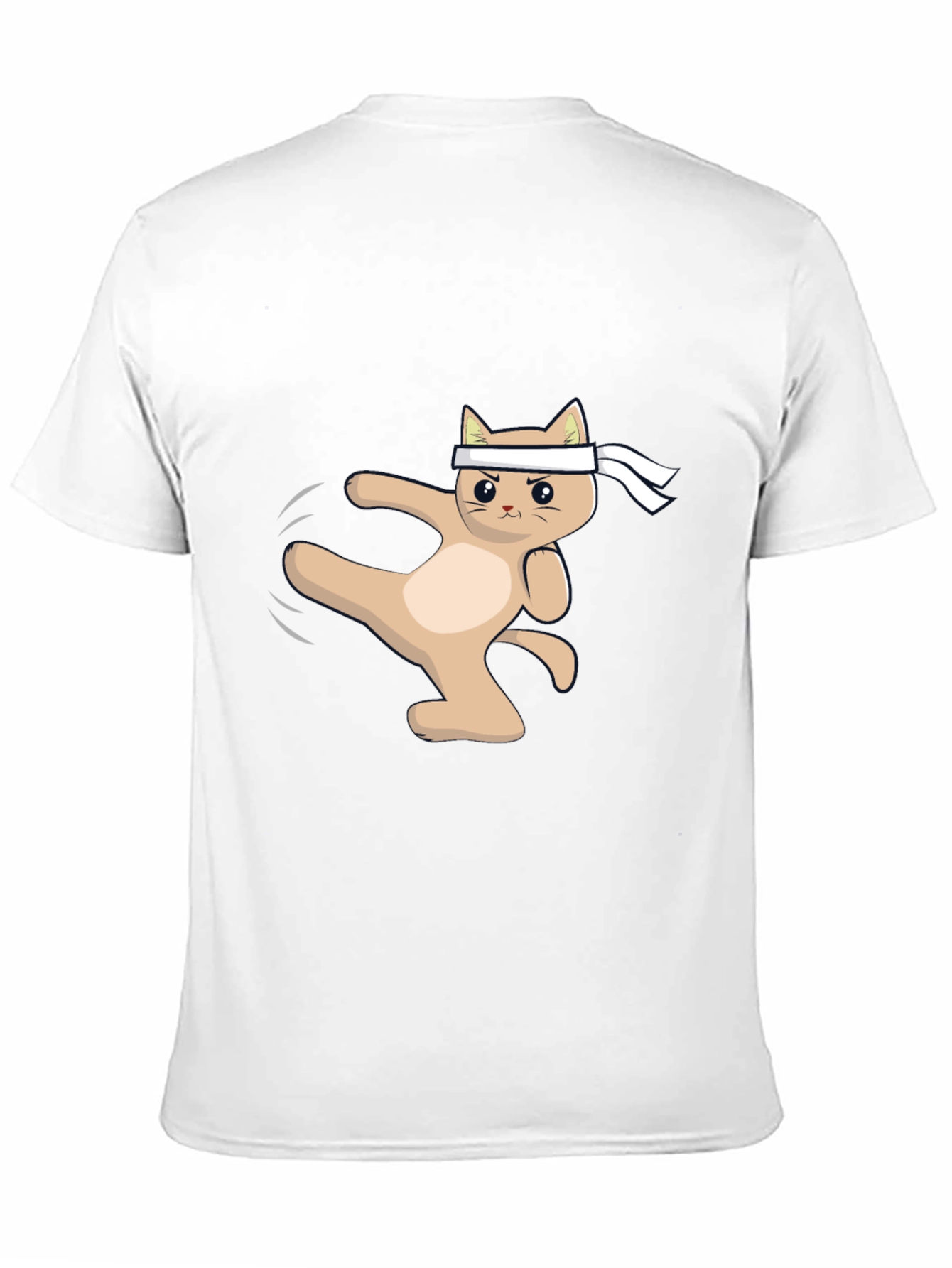 Karate Cat T-Shirt - Black Cotton Martial Arts Tee