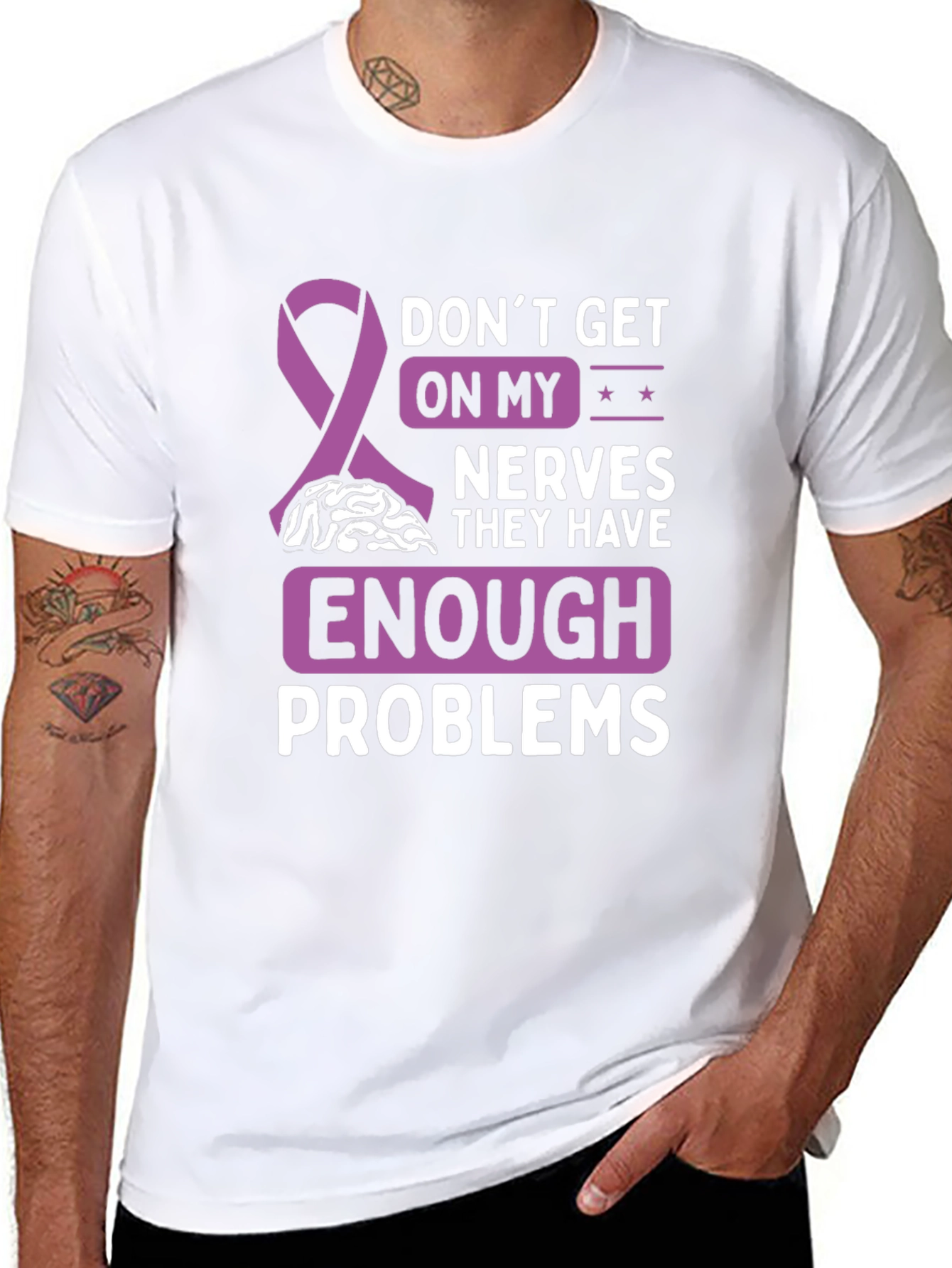 Dont Get On My Nerves Awareness T-Shirt