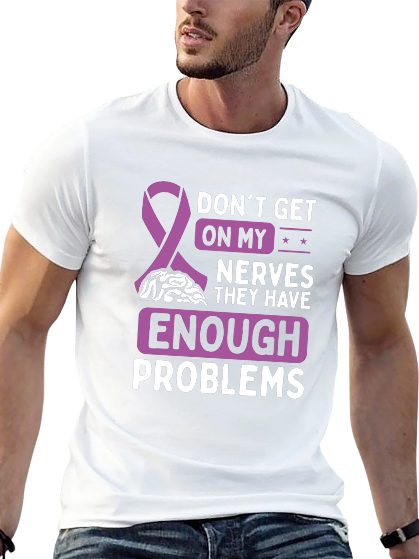 Dont Get On My Nerves Awareness T-Shirt