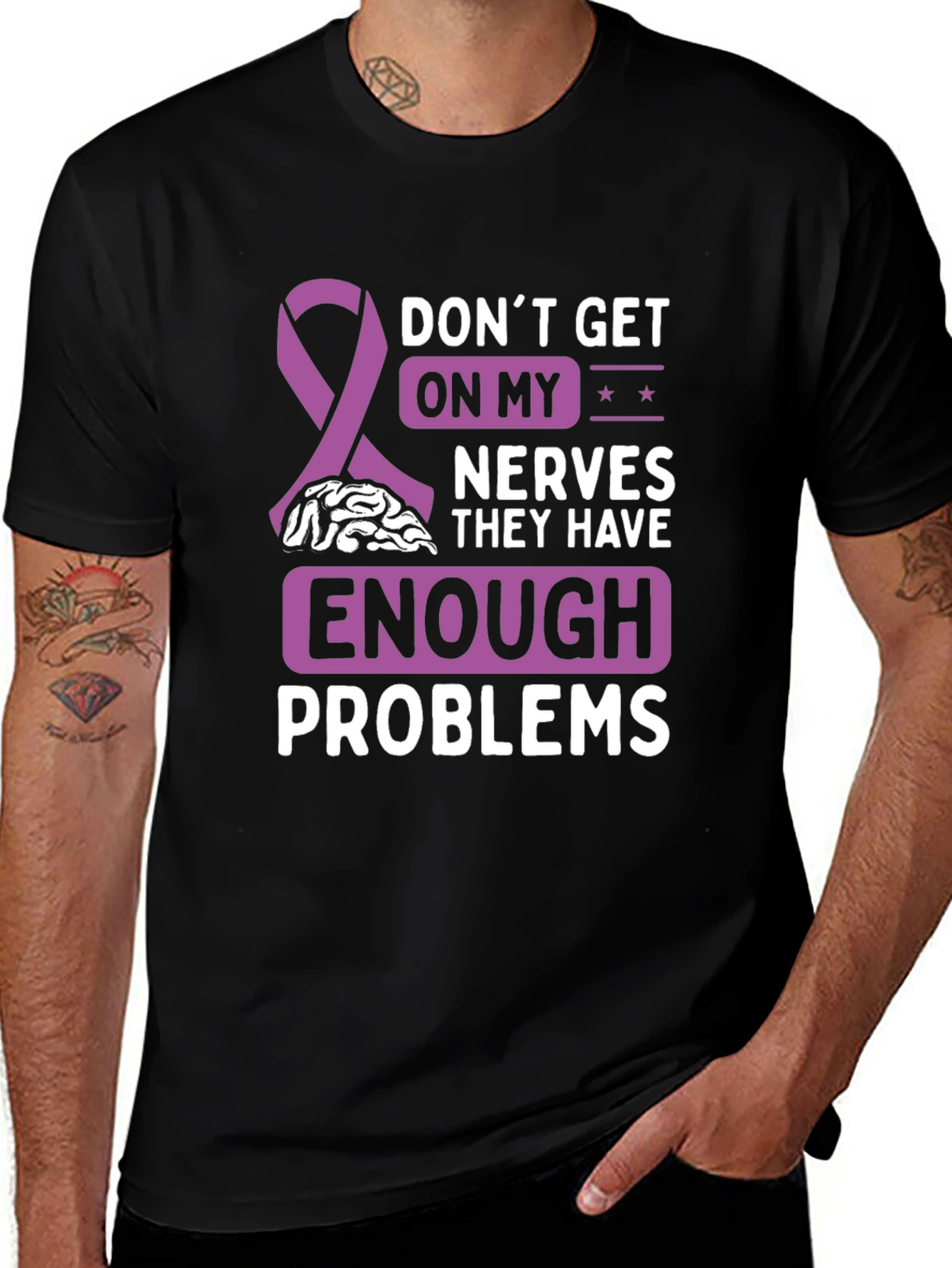 Dont Get On My Nerves Awareness T-Shirt
