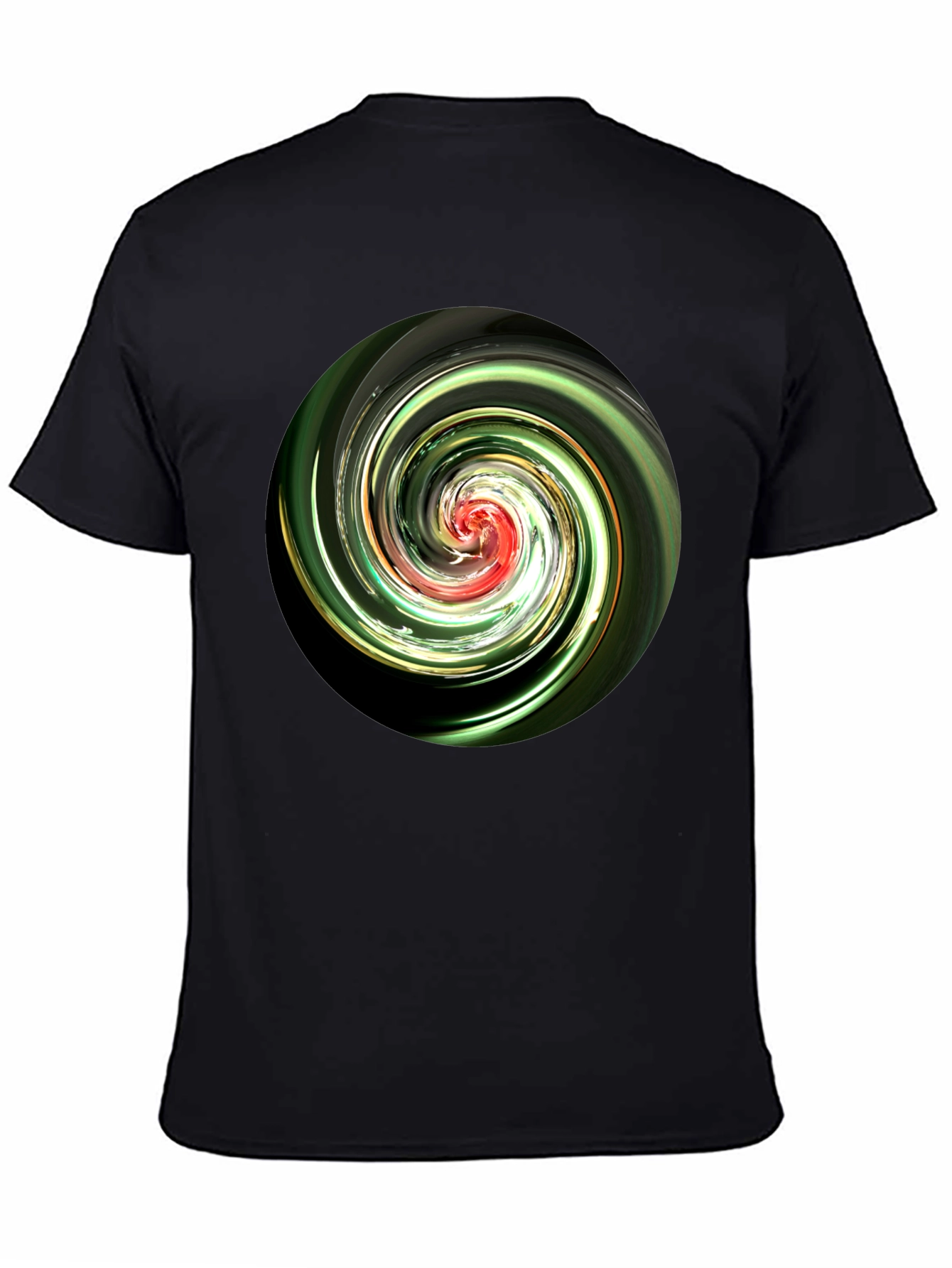 Swirl Design Black T-Shirt