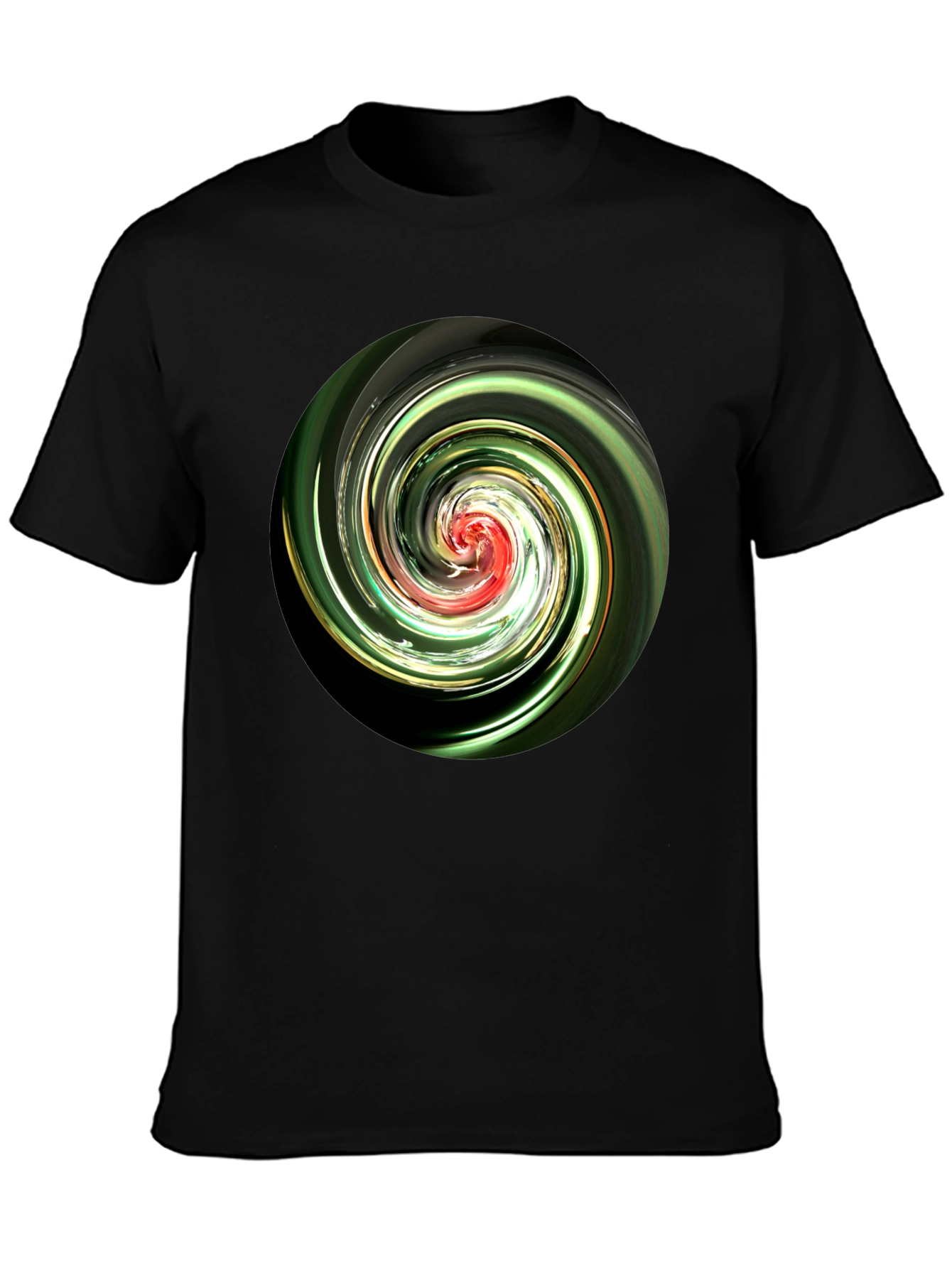 Swirl Design Black T-Shirt