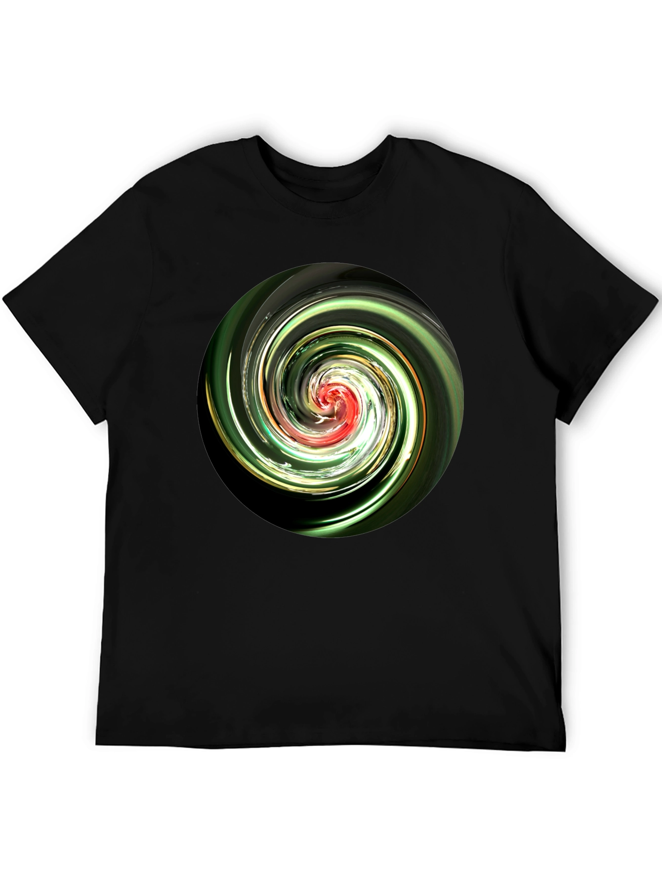Swirl Design Black T-Shirt