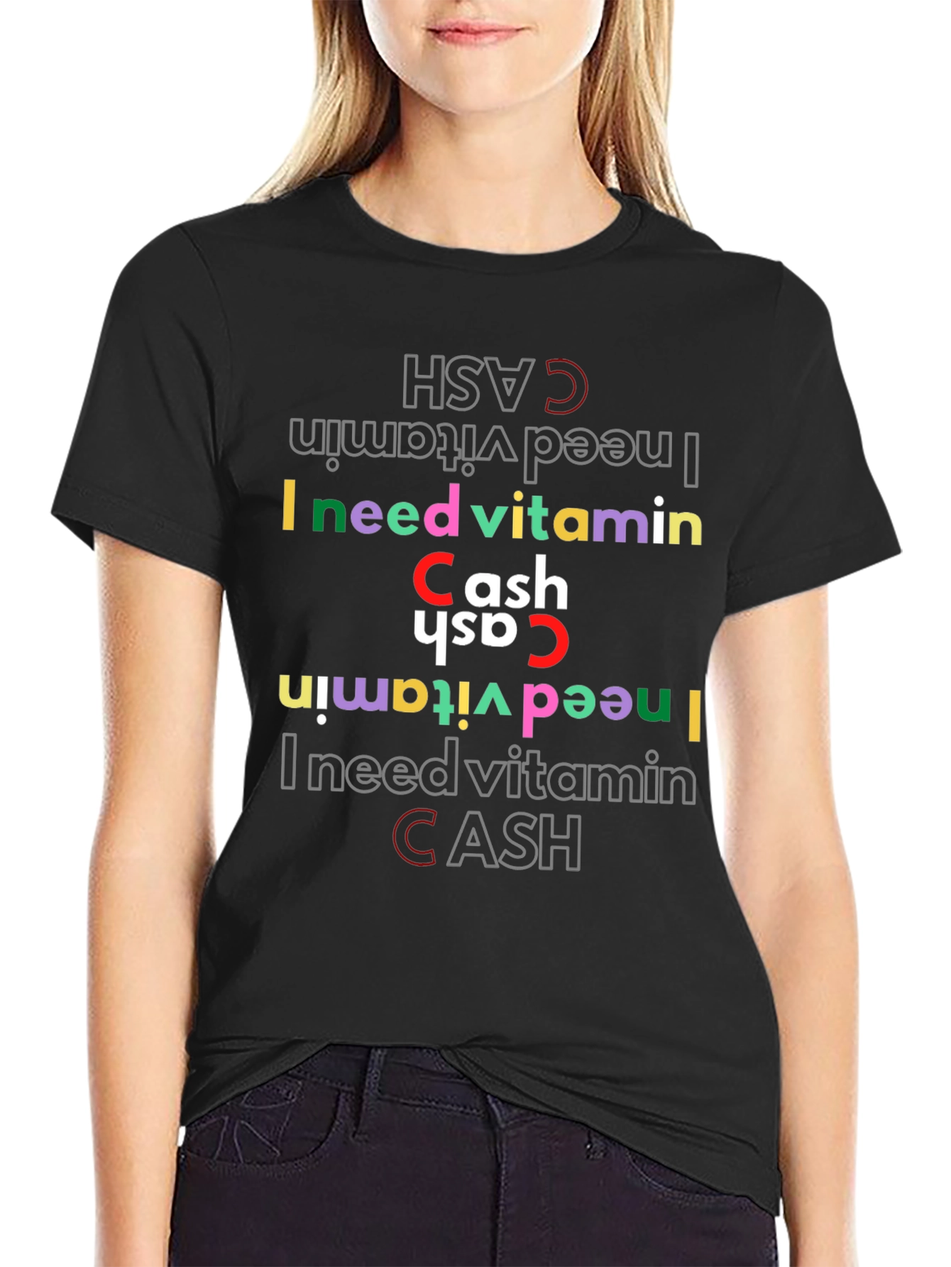 Vitamin Cash Graphic Tee - Stylish Novelty T-Shirt