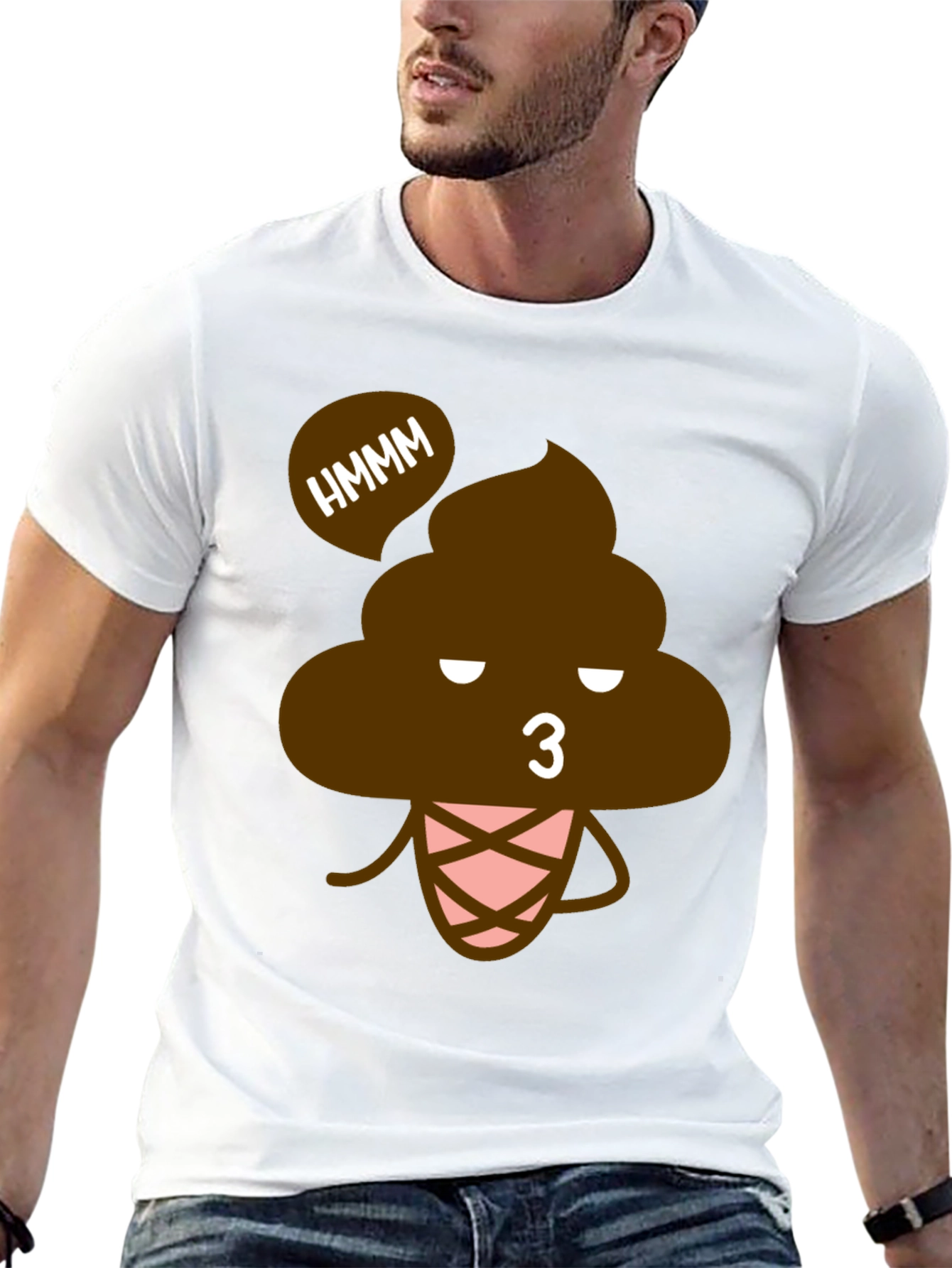 Funny Poop Emoji T-Shirt - Black