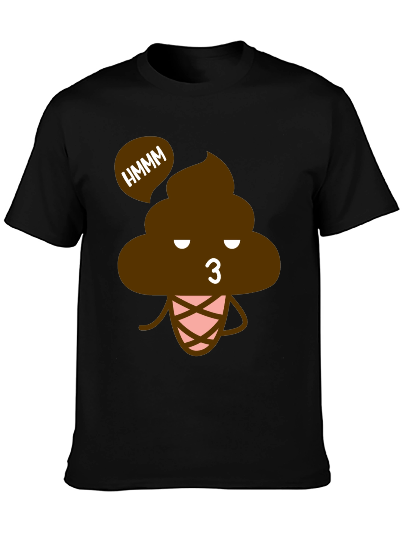 Funny Poop Emoji T-Shirt - Black