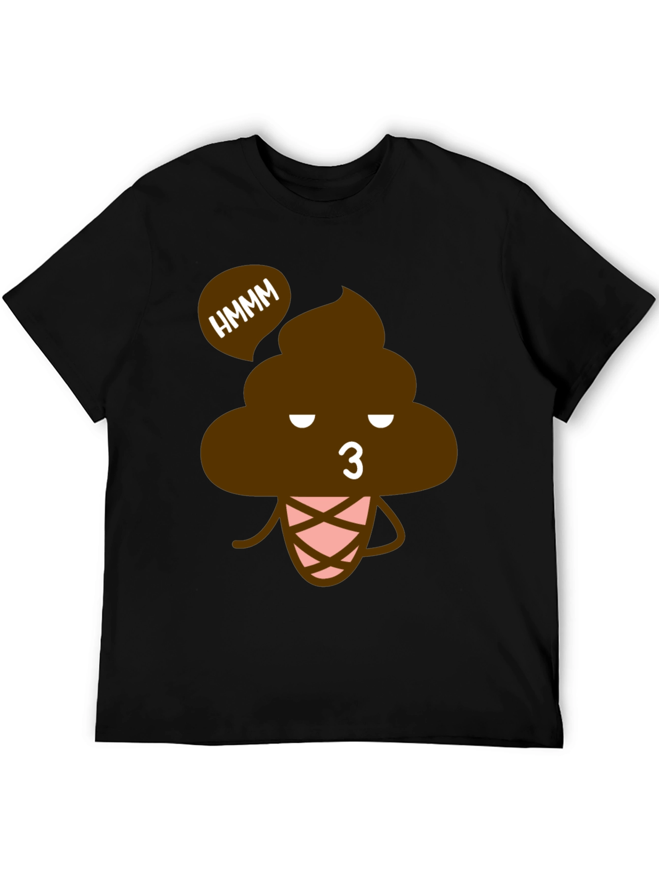 Funny Poop Emoji T-Shirt - Black