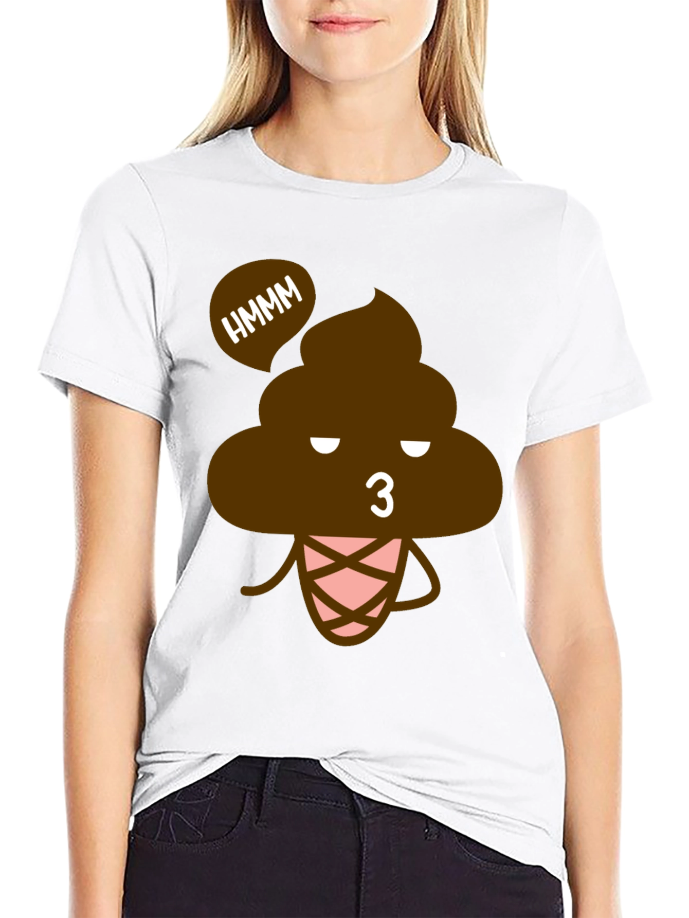Funny Poop Emoji T-Shirt - Black
