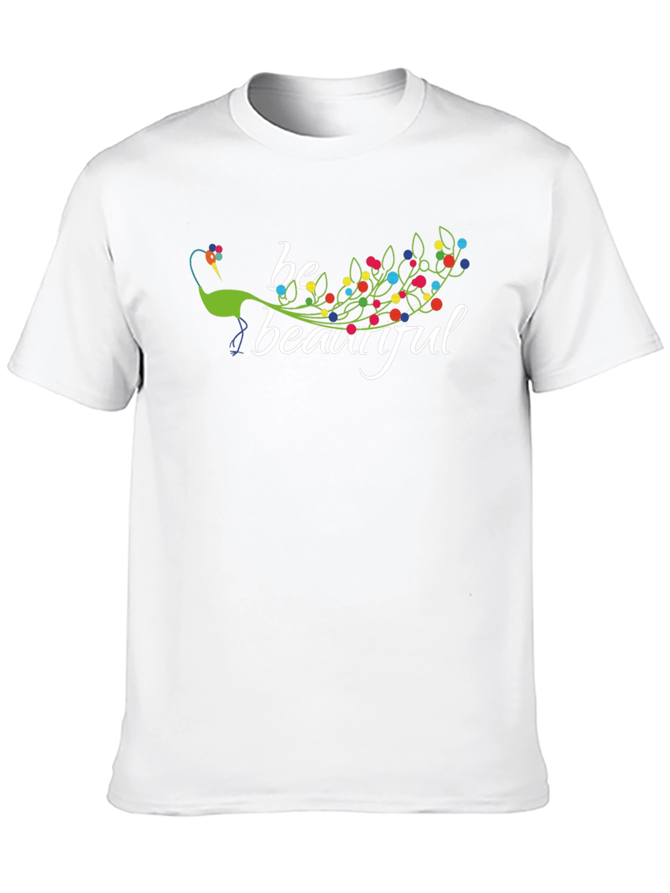 Be Beautiful Peacock Graphic T-Shirt