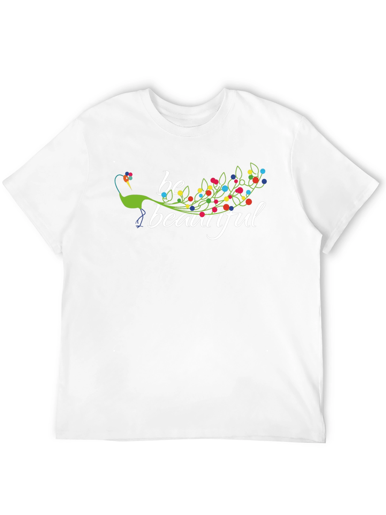Be Beautiful Peacock Graphic T-Shirt