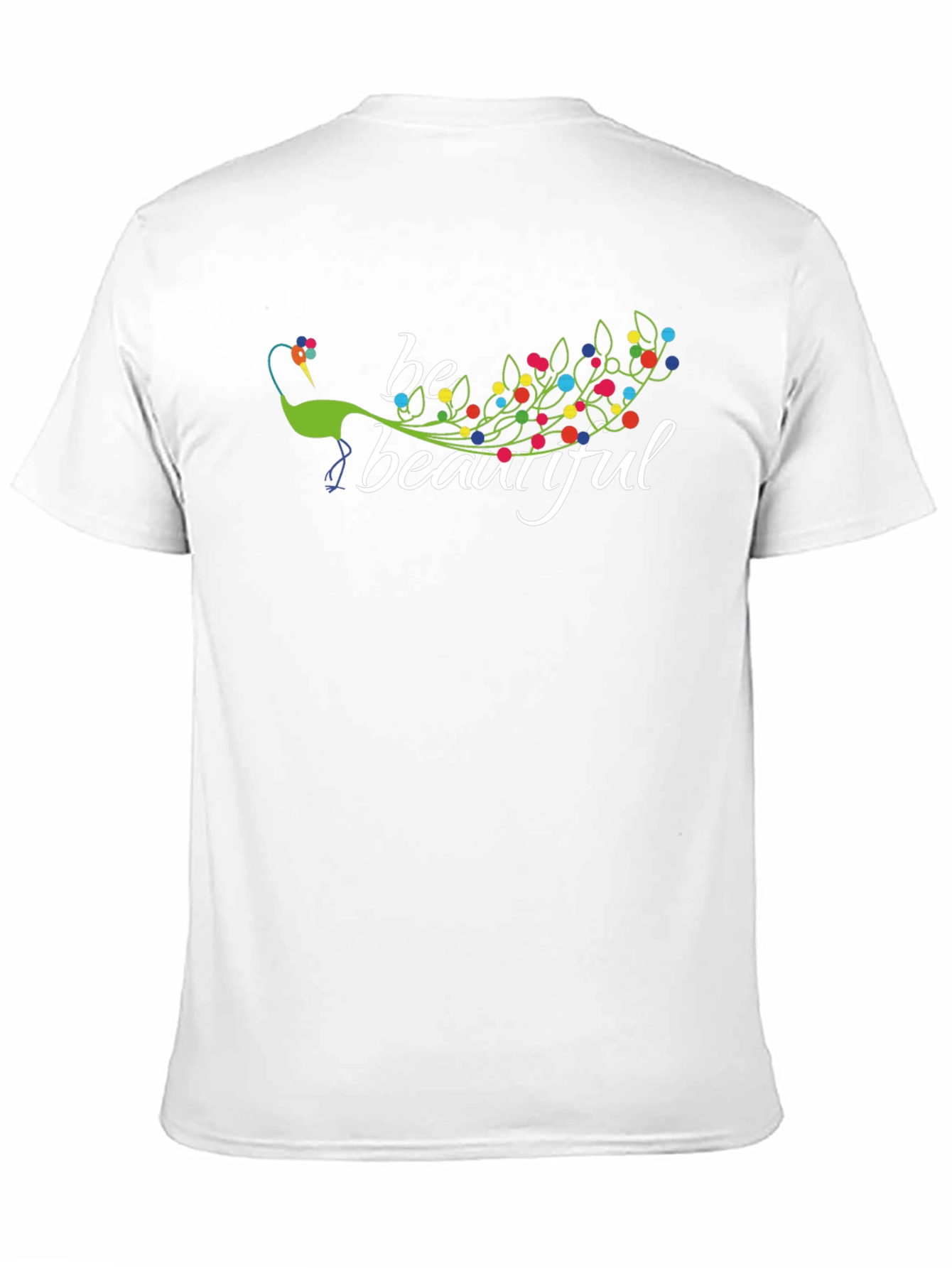 Be Beautiful Peacock Graphic T-Shirt