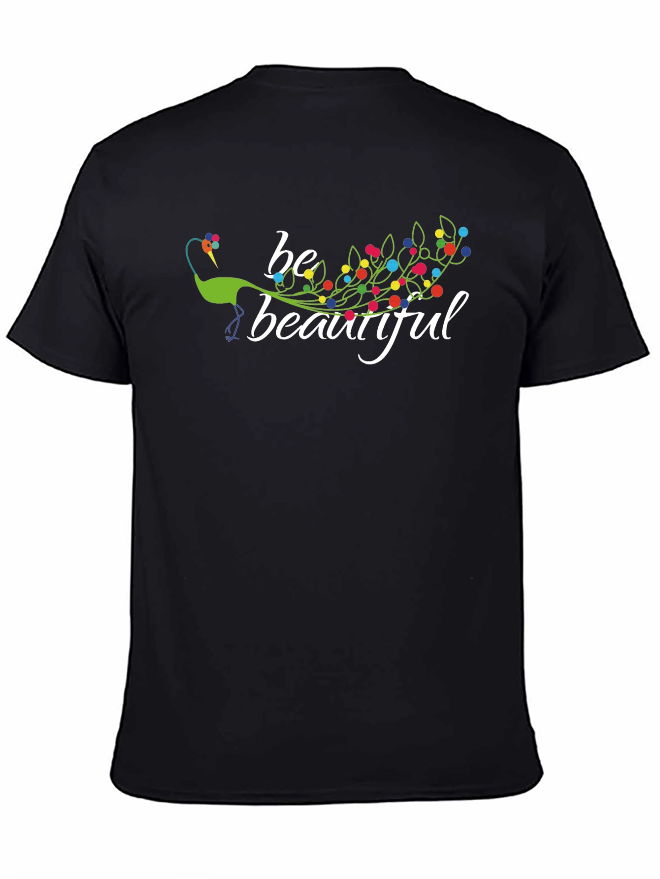 Be Beautiful Peacock Graphic T-Shirt