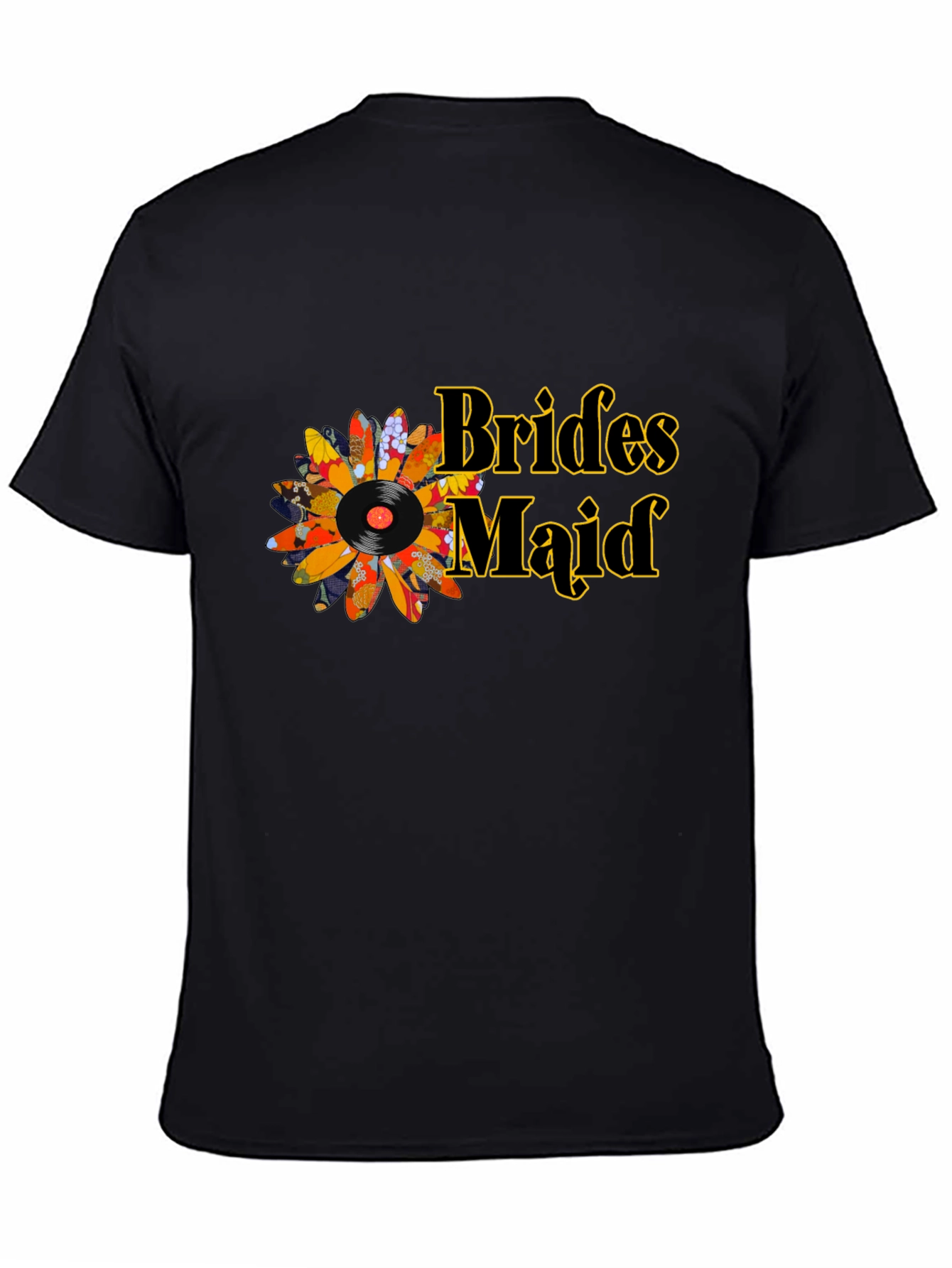 Bridesmaid Floral Record Graphic Tee