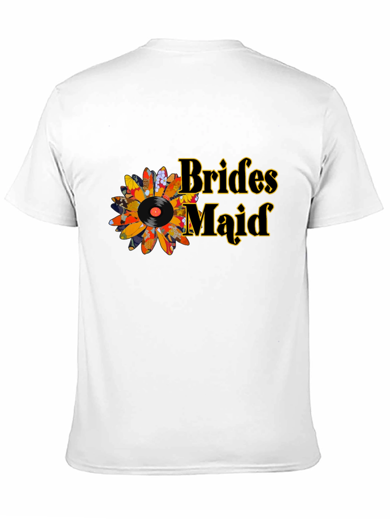 Bridesmaid Floral Record Graphic Tee