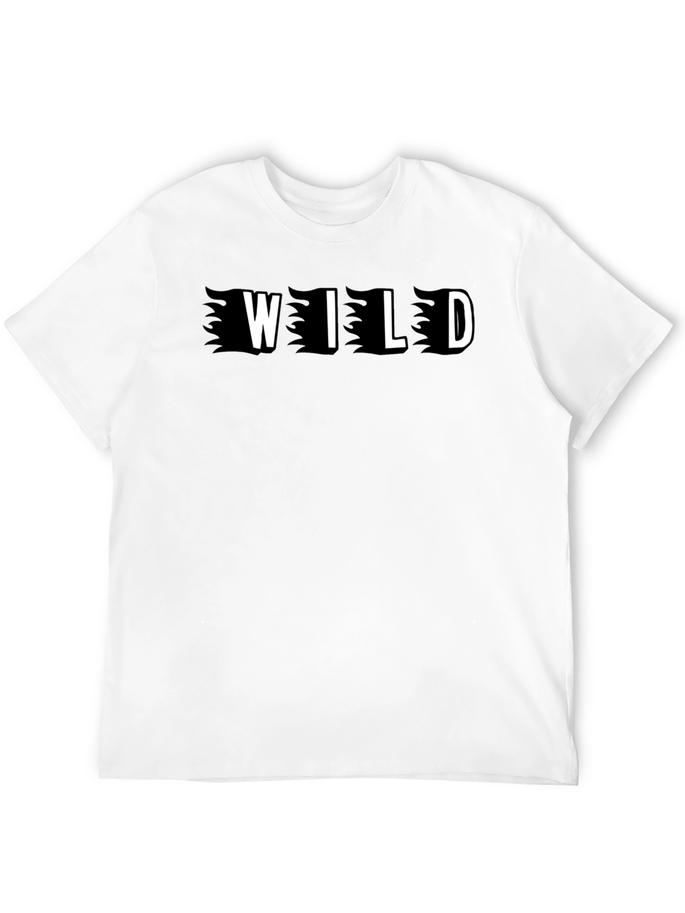 Wild Graphic Print Black Mens T-Shirt