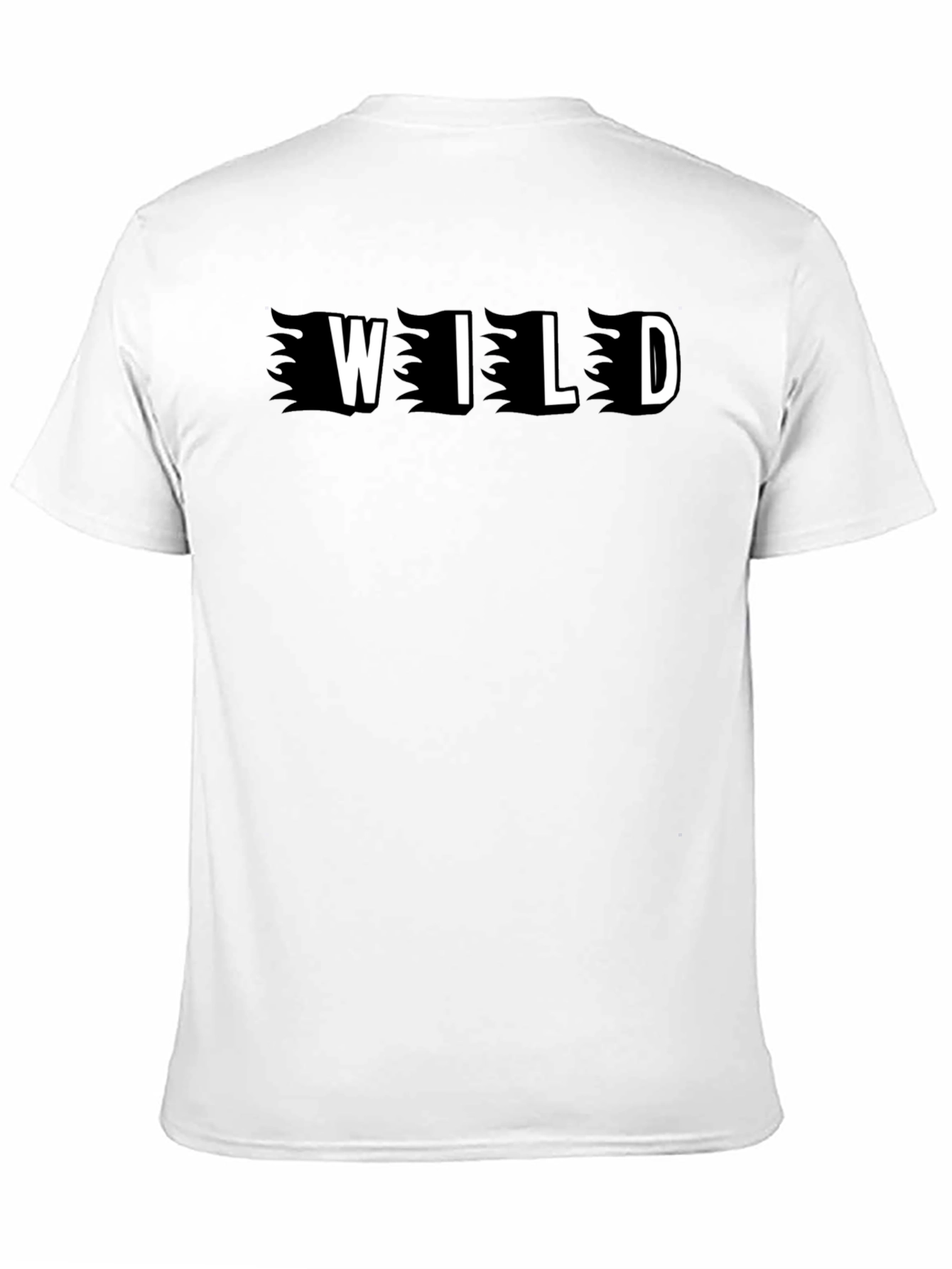 Wild Graphic Print Black Mens T-Shirt