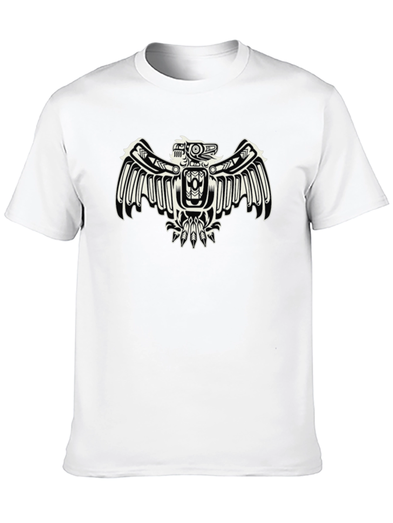 Native American Thunderbird Graphic Black T-Shirt