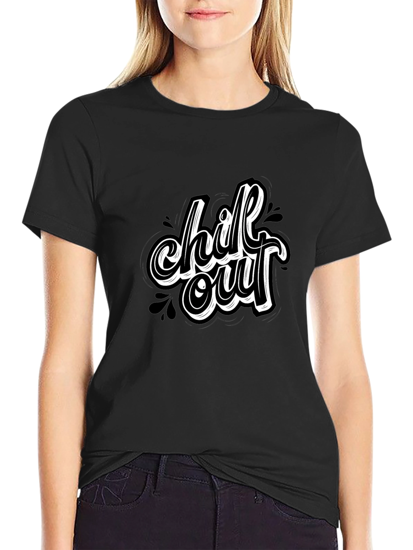 Chill Out Black T-Shirt