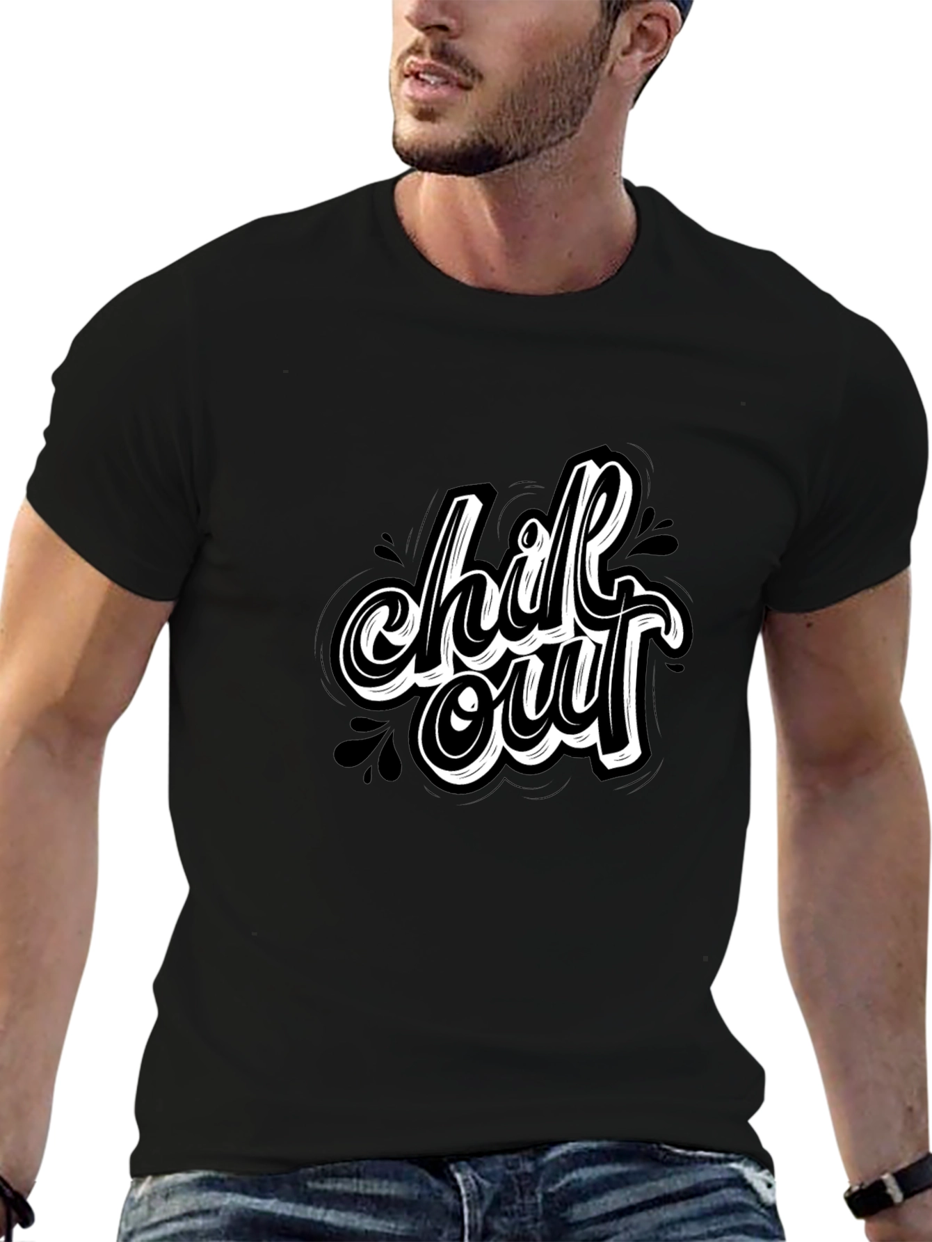 Chill Out Black T-Shirt