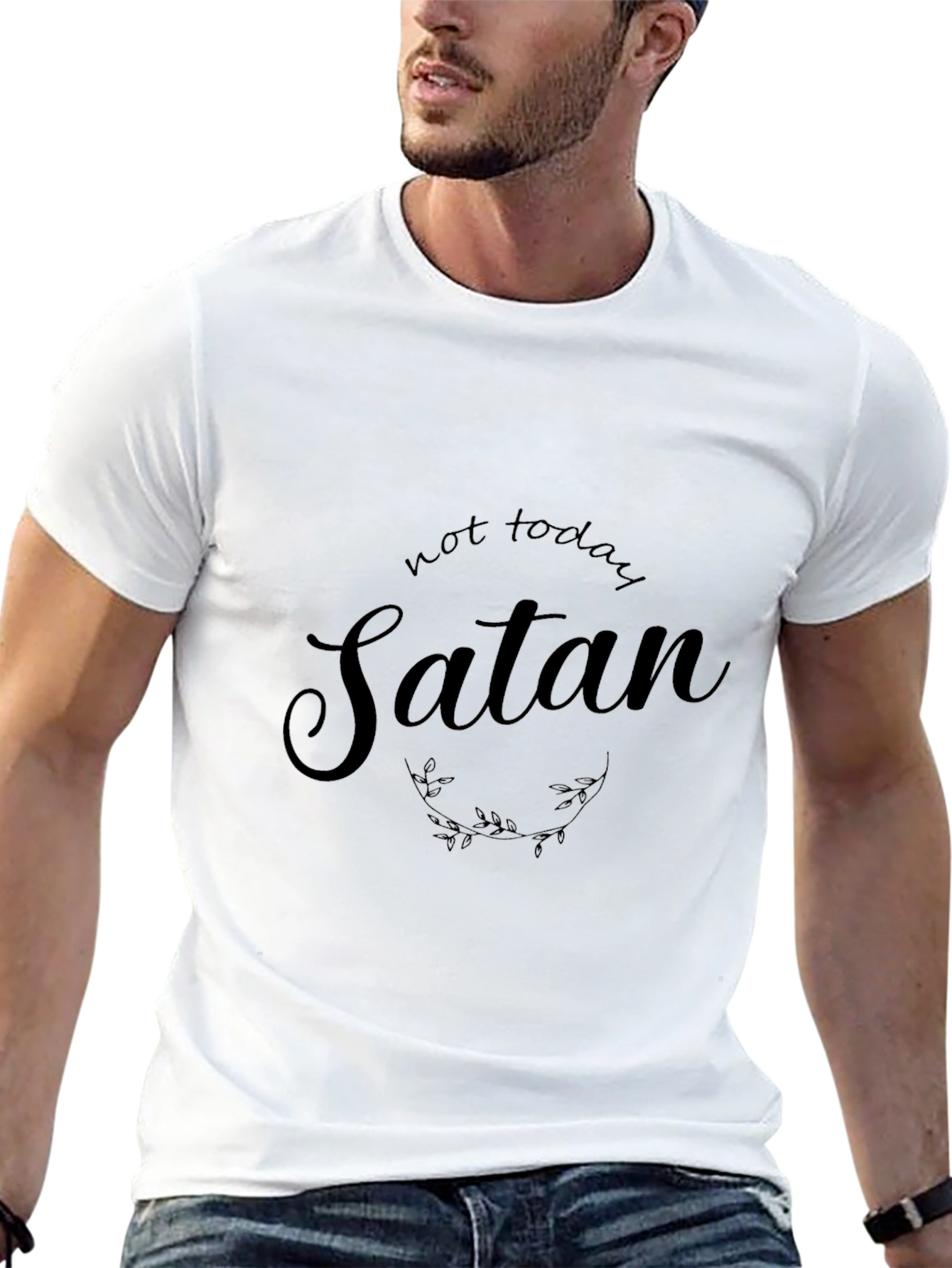 Not Today Satan Black T-Shirt