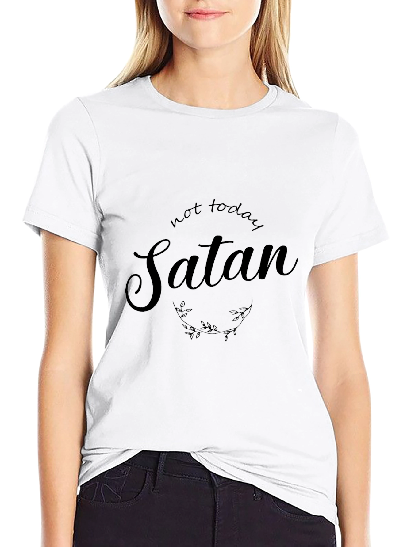 Not Today Satan Black T-Shirt