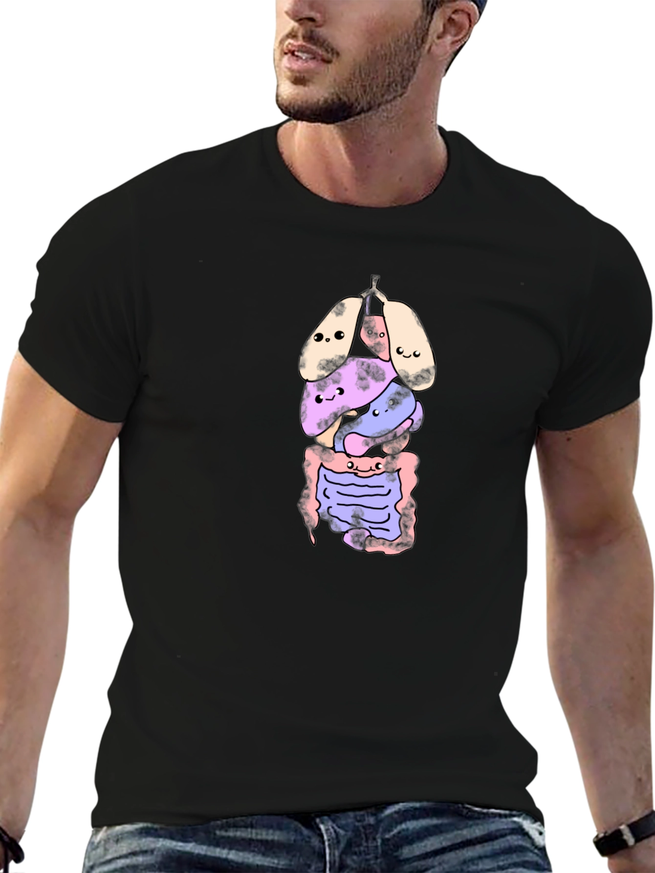 Funny Human Anatomy Cartoon T-Shirt