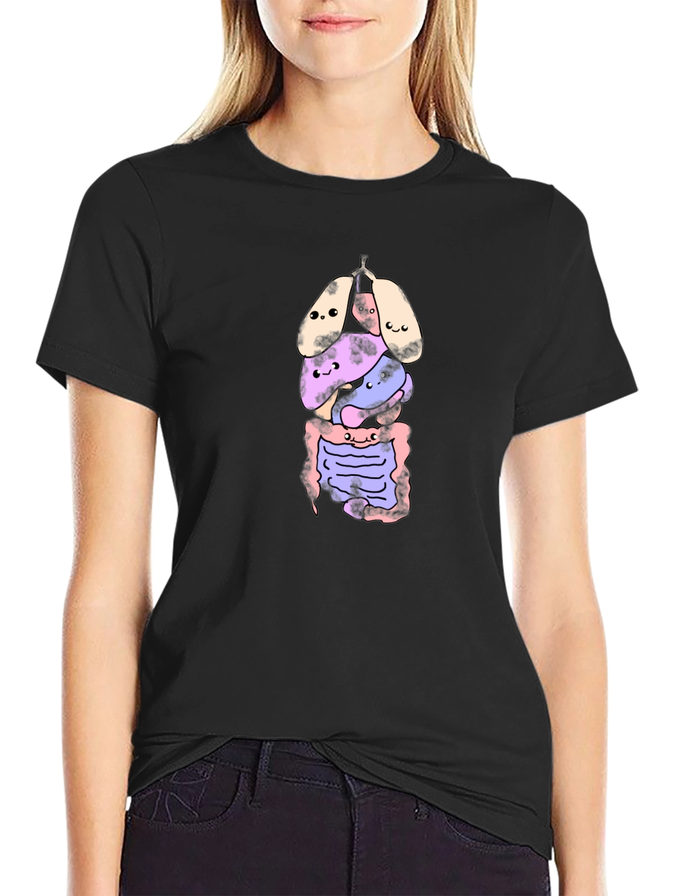 Funny Human Anatomy Cartoon T-Shirt