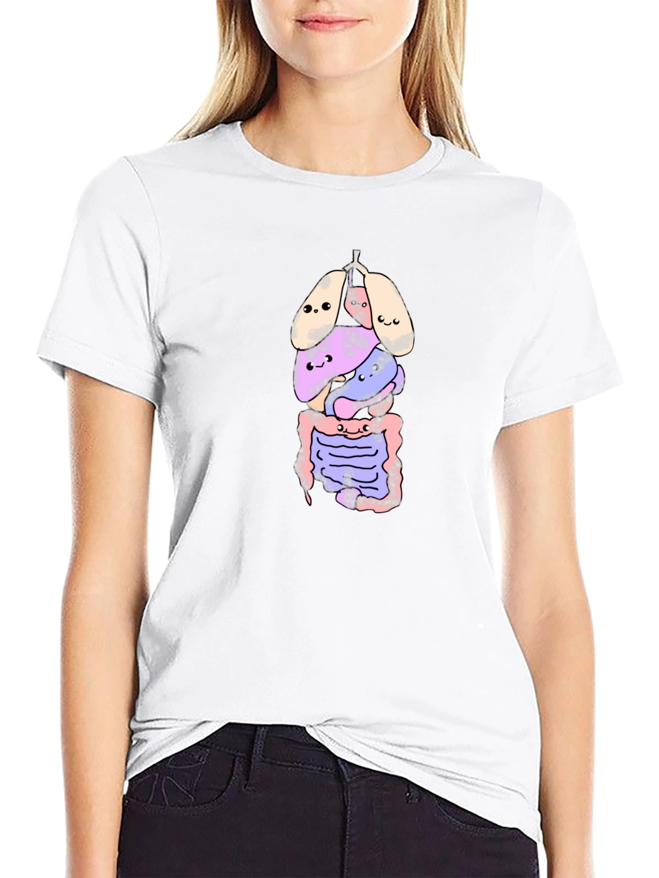 Funny Human Anatomy Cartoon T-Shirt