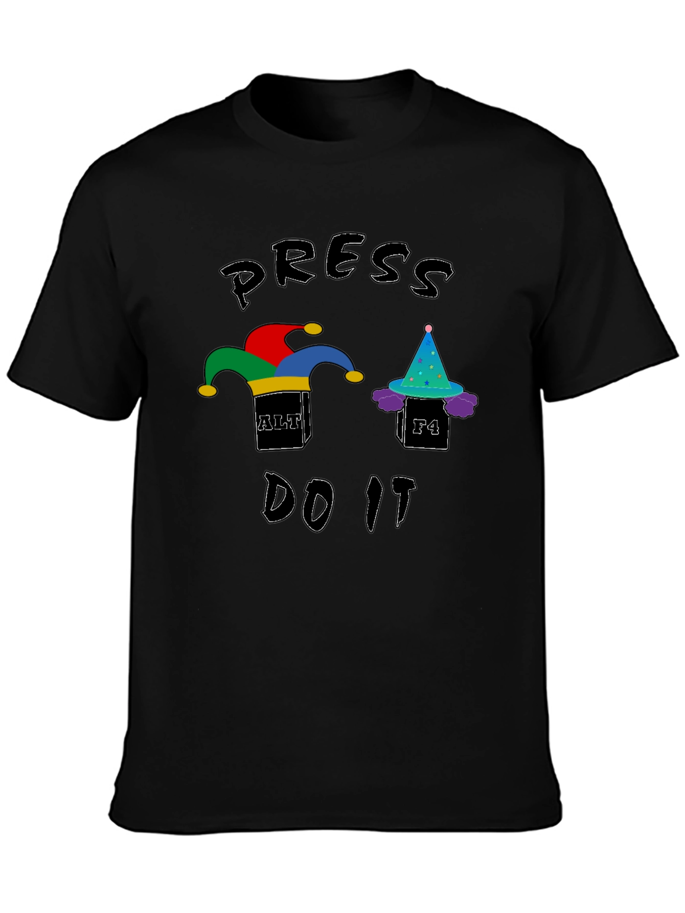 Press Alt+F4 Do It T-Shirt - Black Cotton Tee