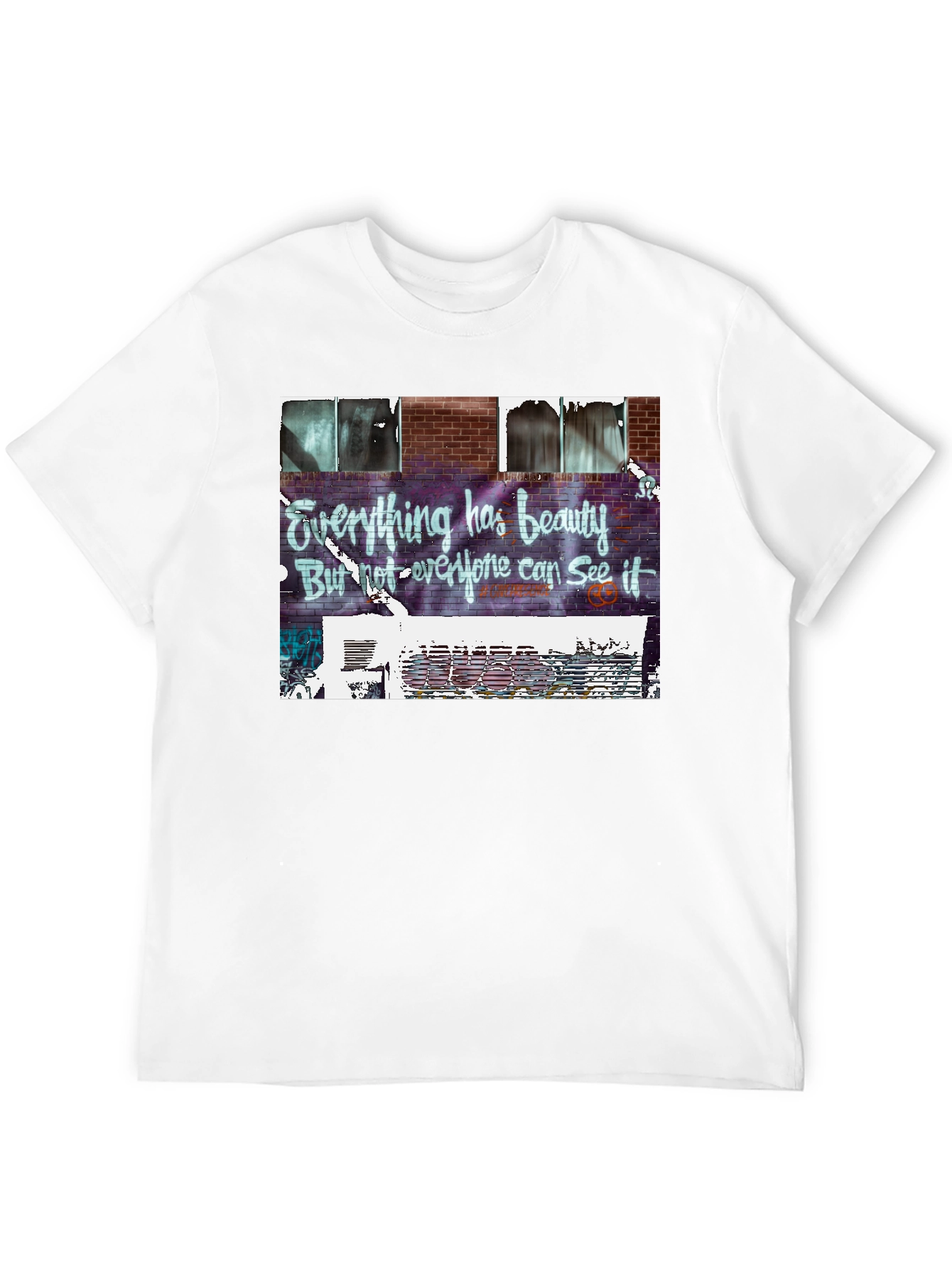 Beauty Graffiti Graphic Tee - Street Art Style