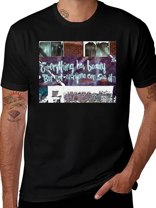 Beauty Graffiti Graphic Tee - Street Art Style