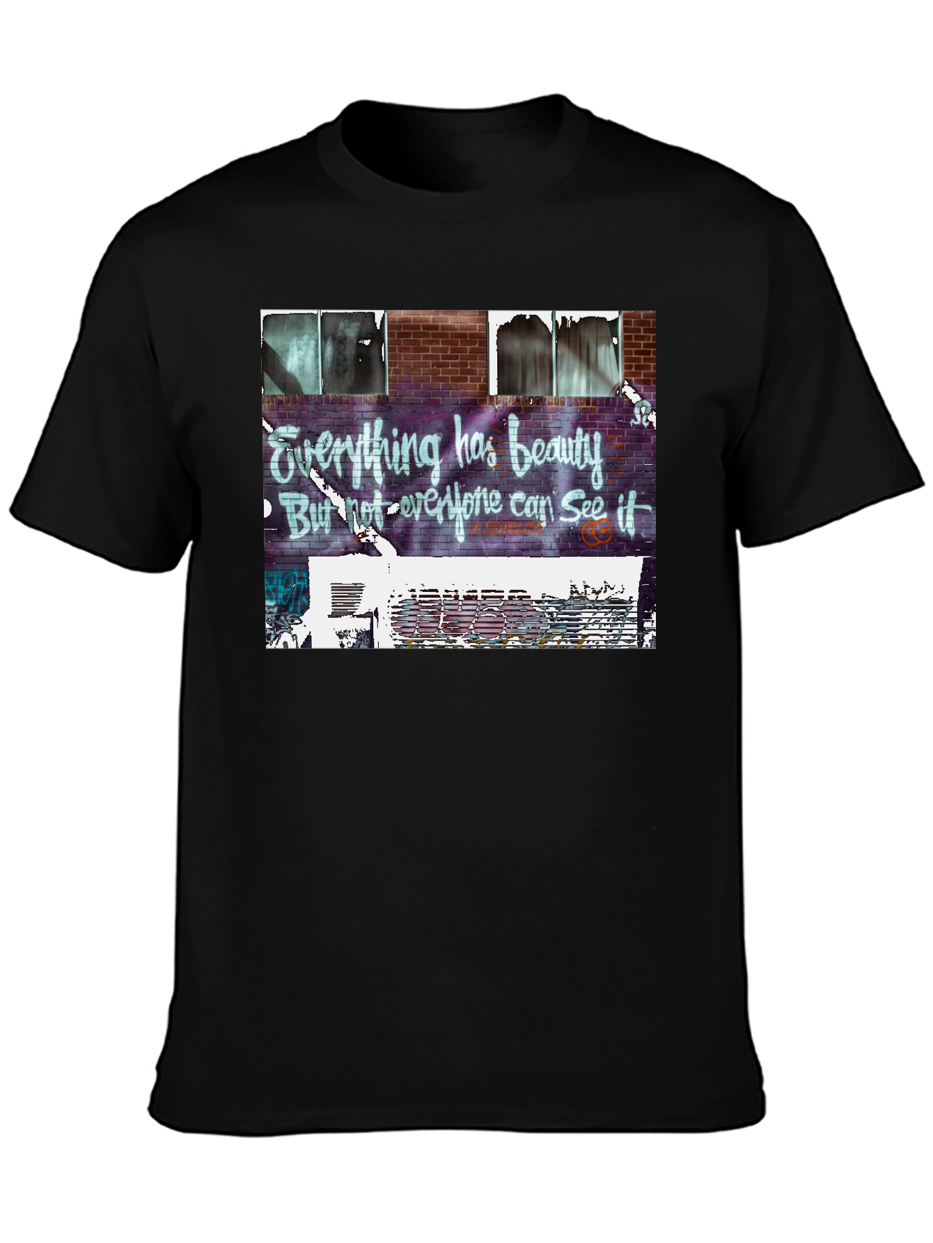 Beauty Graffiti Graphic Tee - Street Art Style