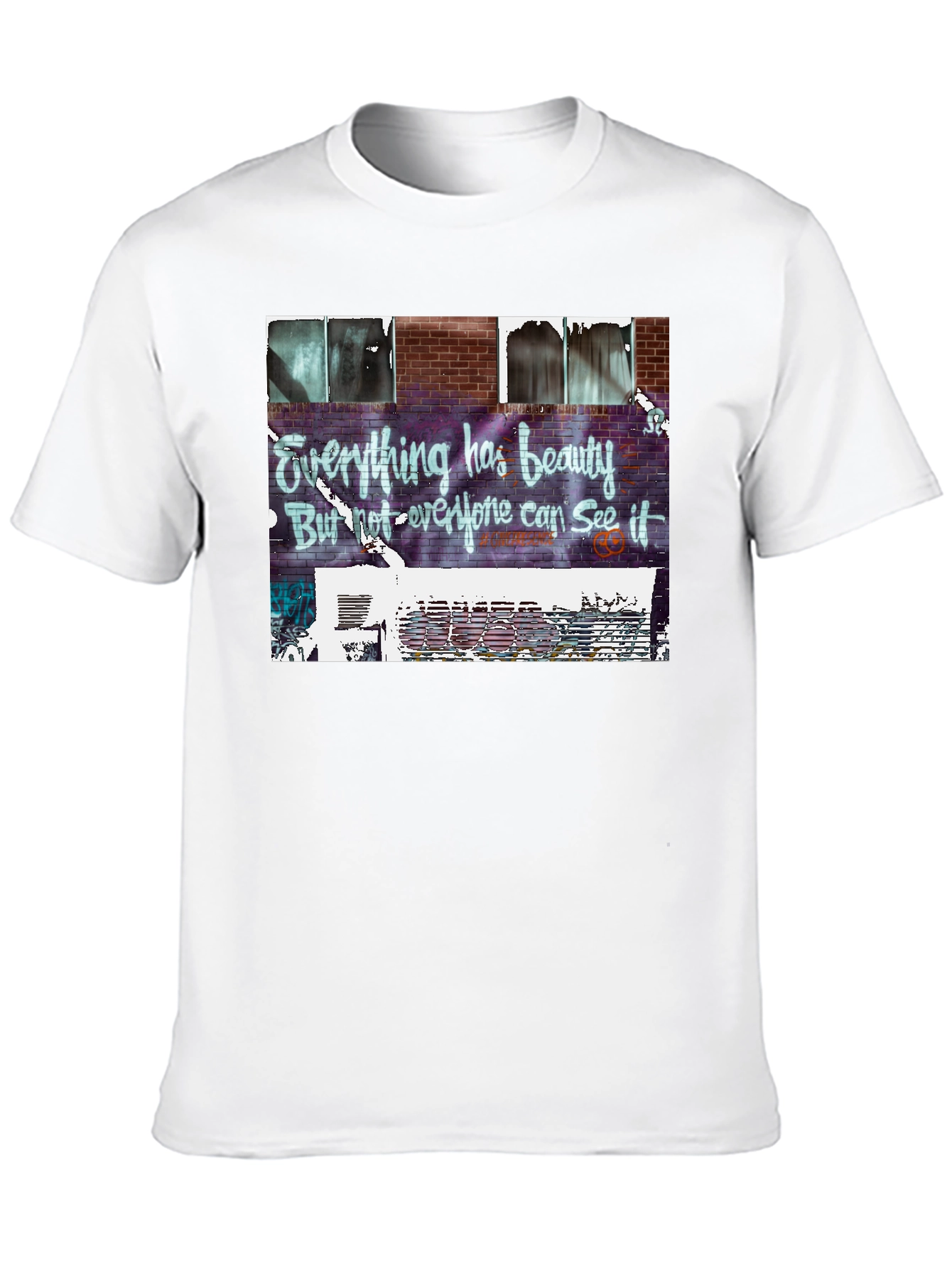 Beauty Graffiti Graphic Tee - Street Art Style